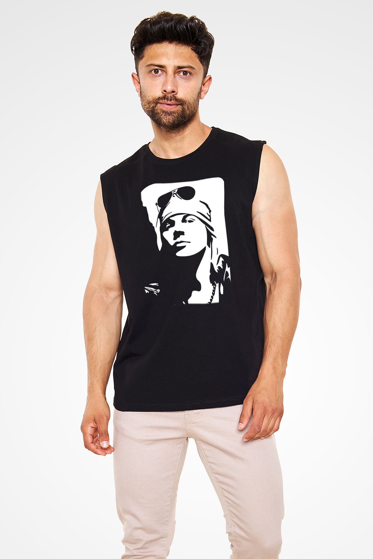 Axl Rose Siyah Unisex Kolsuz Tişört