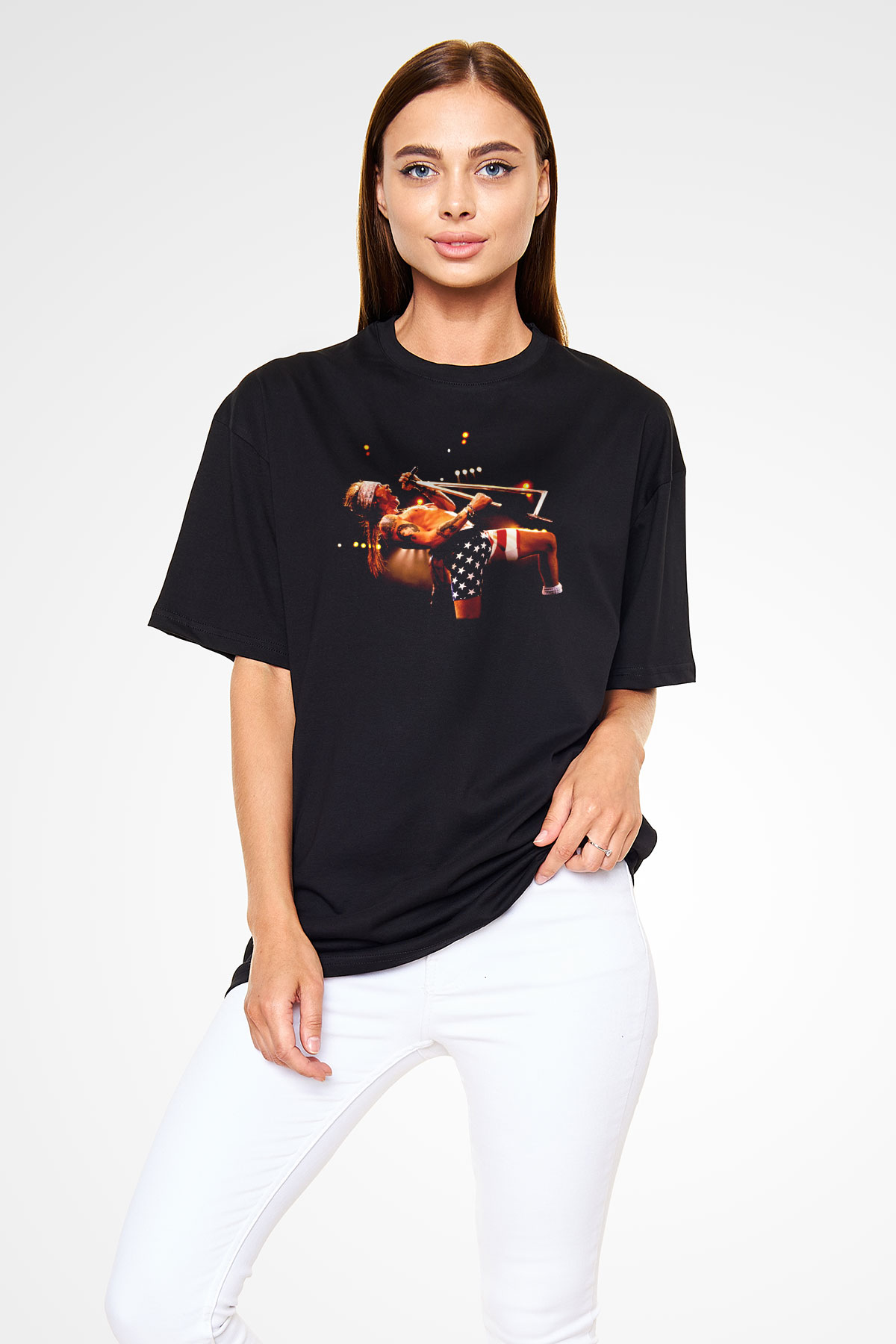 Axl Rose Siyah Unisex Oversize Tişört T-Shirt