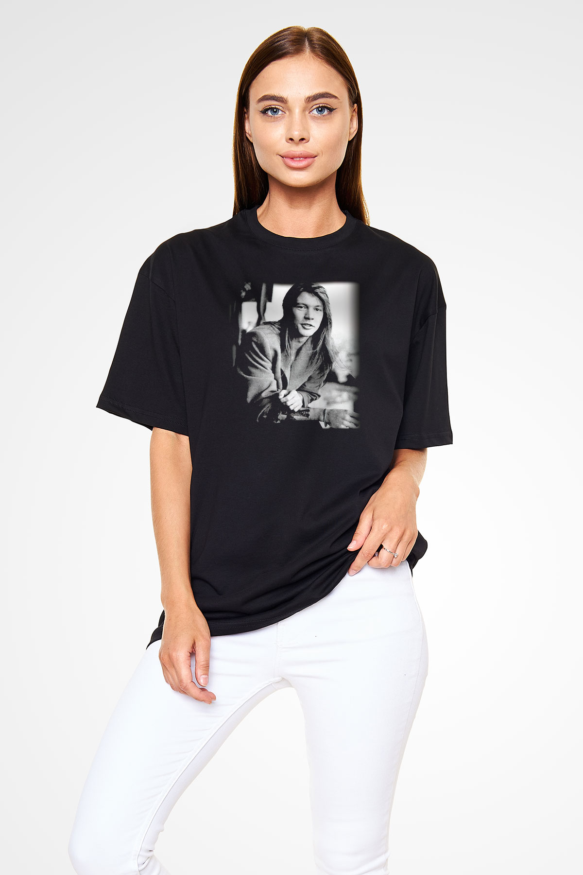 Axl Rose Siyah Unisex Oversize Tişört T-Shirt