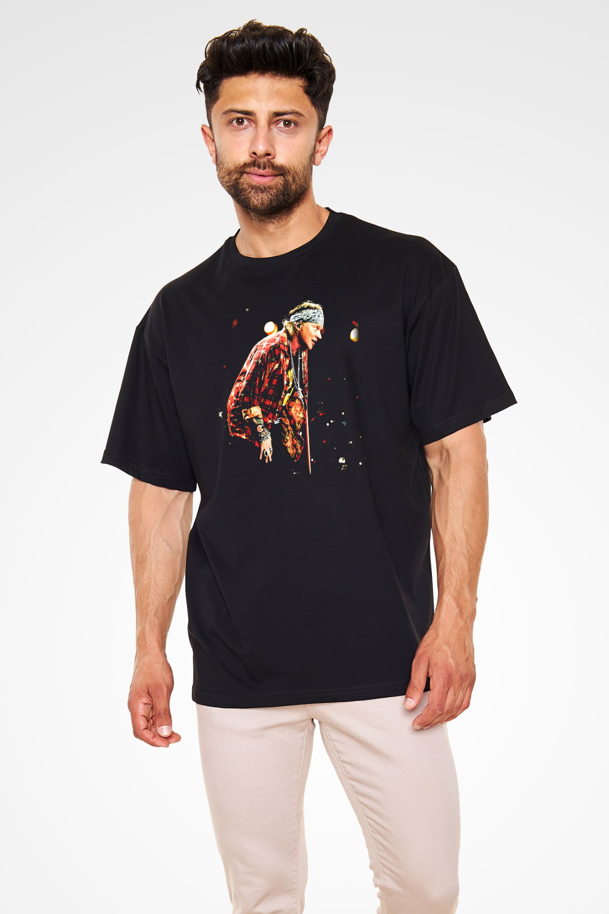 Axl Rose Siyah Unisex Oversize Tişört T-Shirt