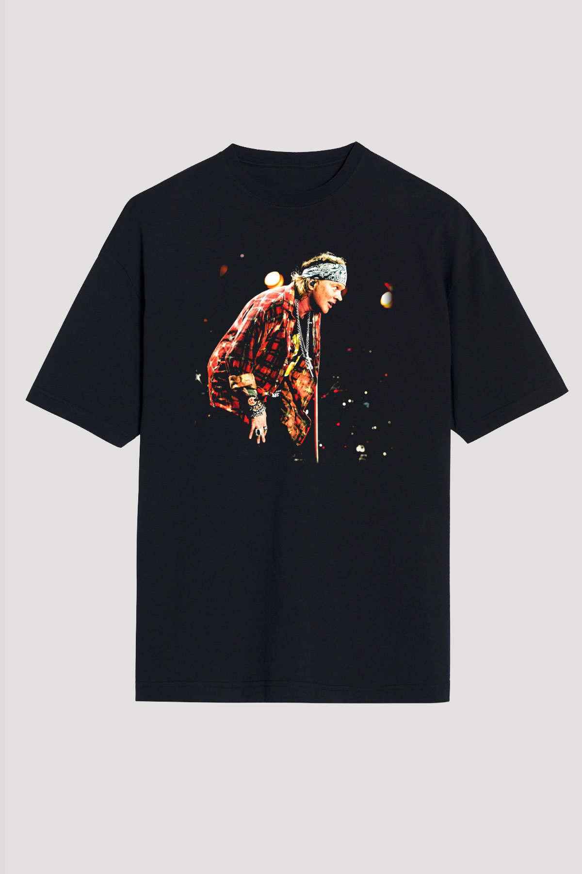 Axl Rose Siyah Unisex Oversize Tişört T-Shirt