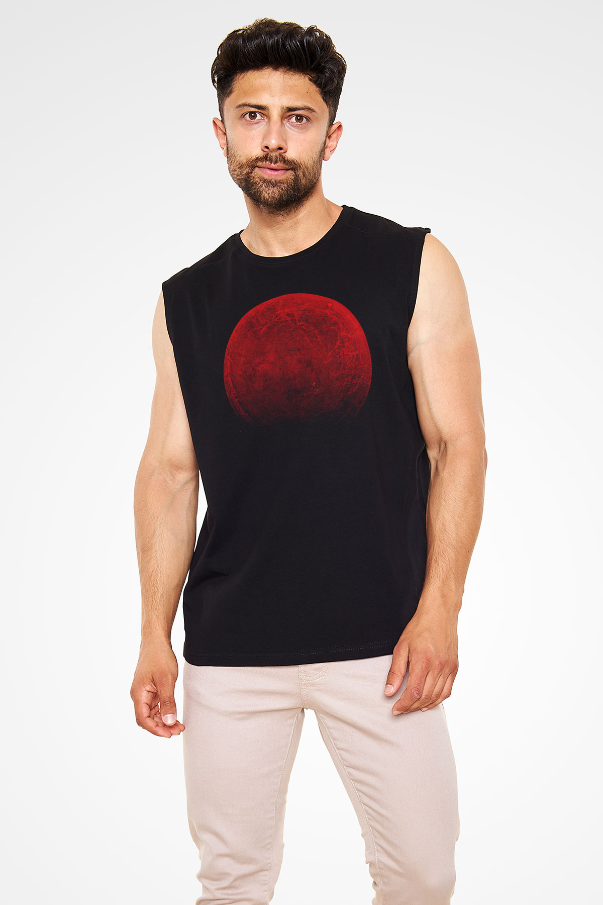 Ay Siyah Unisex Kolsuz Tişört