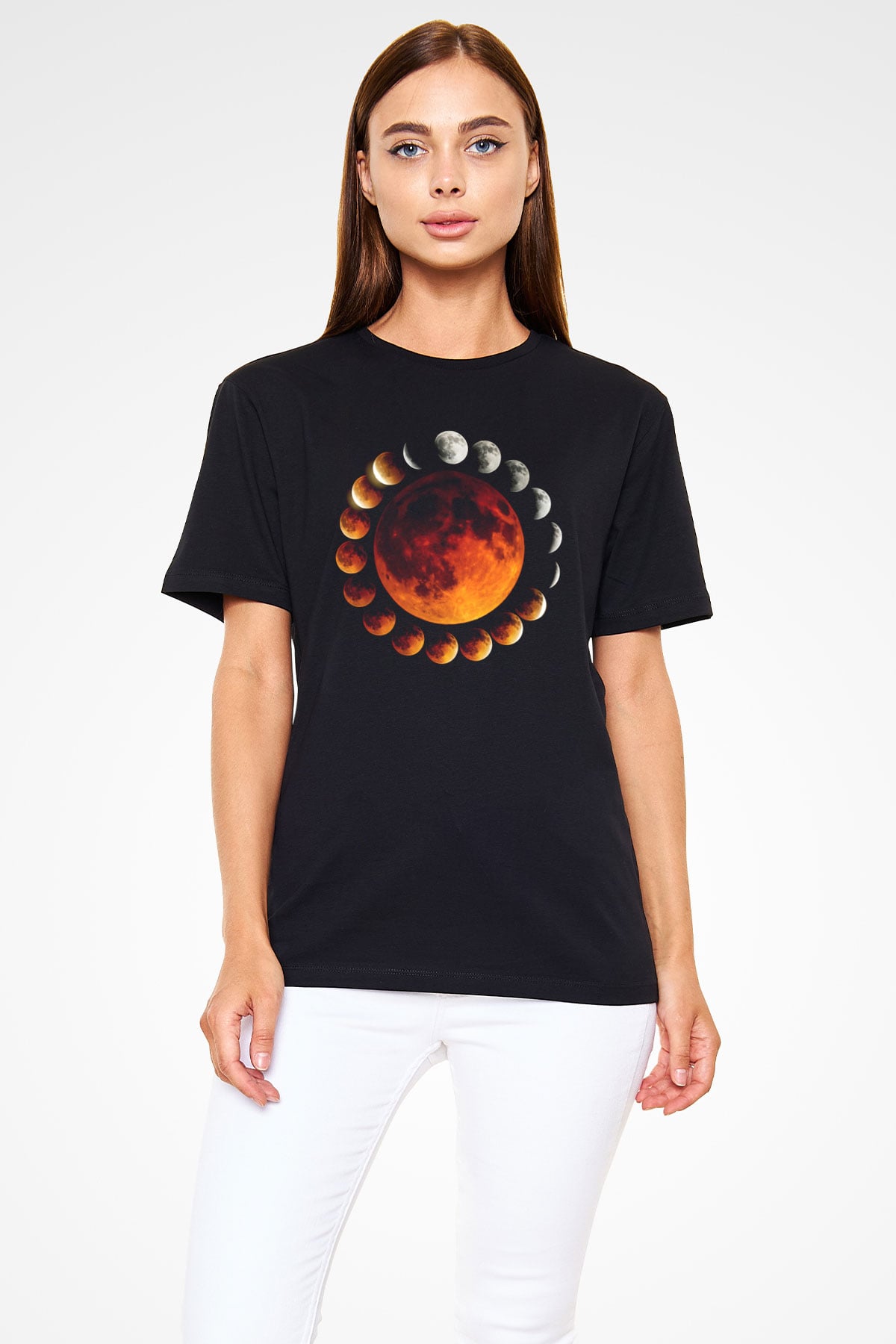 Ay Siyah Unisex Tişört T-Shirt - TişörtFabrikası
