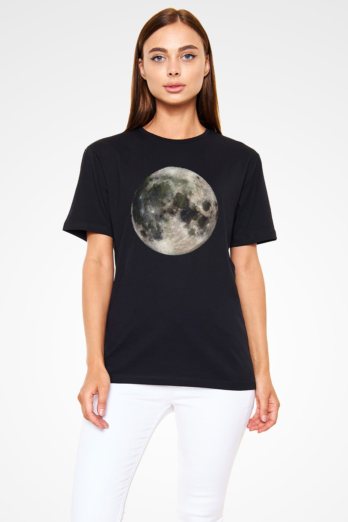 Ay Siyah Unisex Tişört T-Shirt - TişörtFabrikası