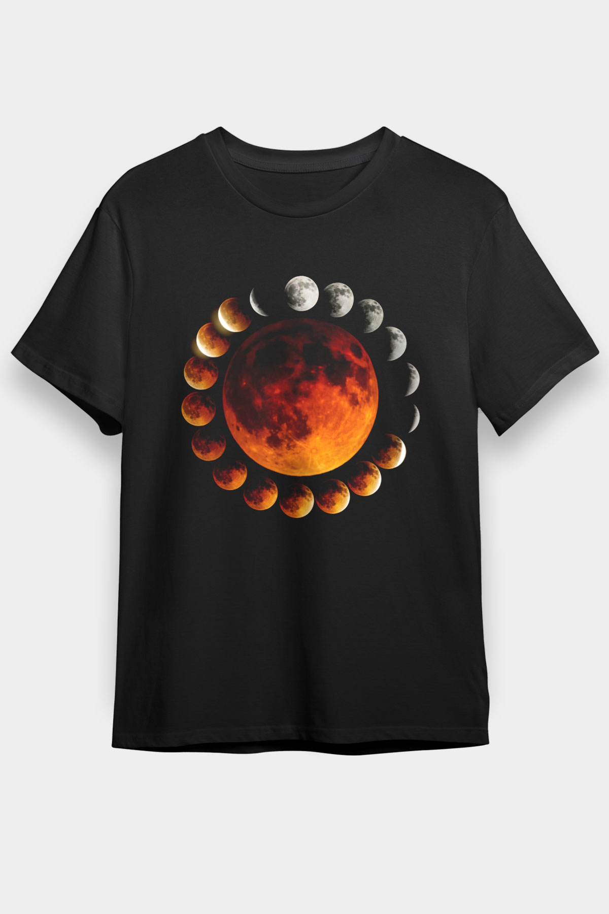 Ay Siyah Unisex Tişört T-Shirt - TişörtFabrikası