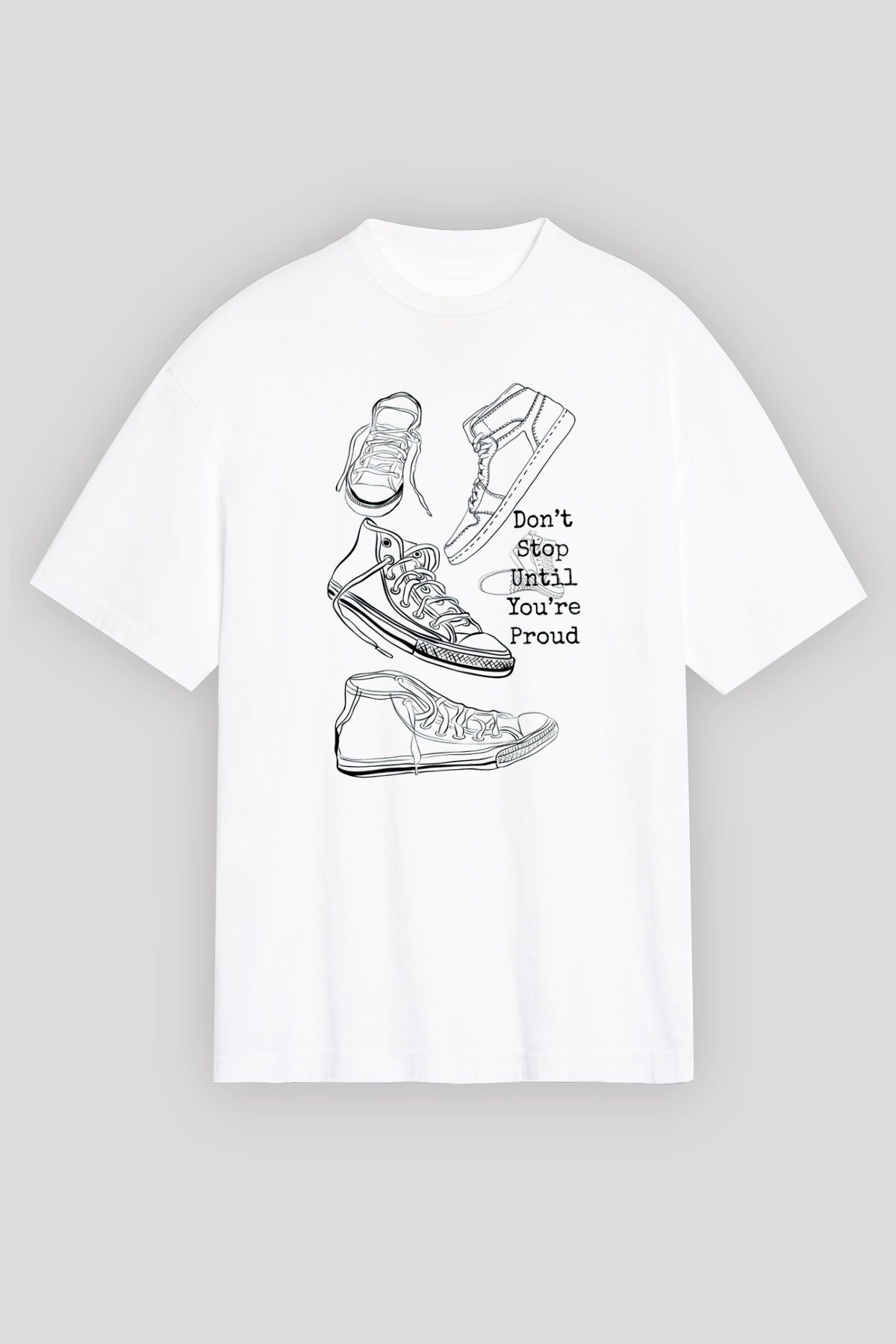 Ayakkabıcı Beyaz Oversize Tişört Oversize T-shirt - TişörtFabrikası