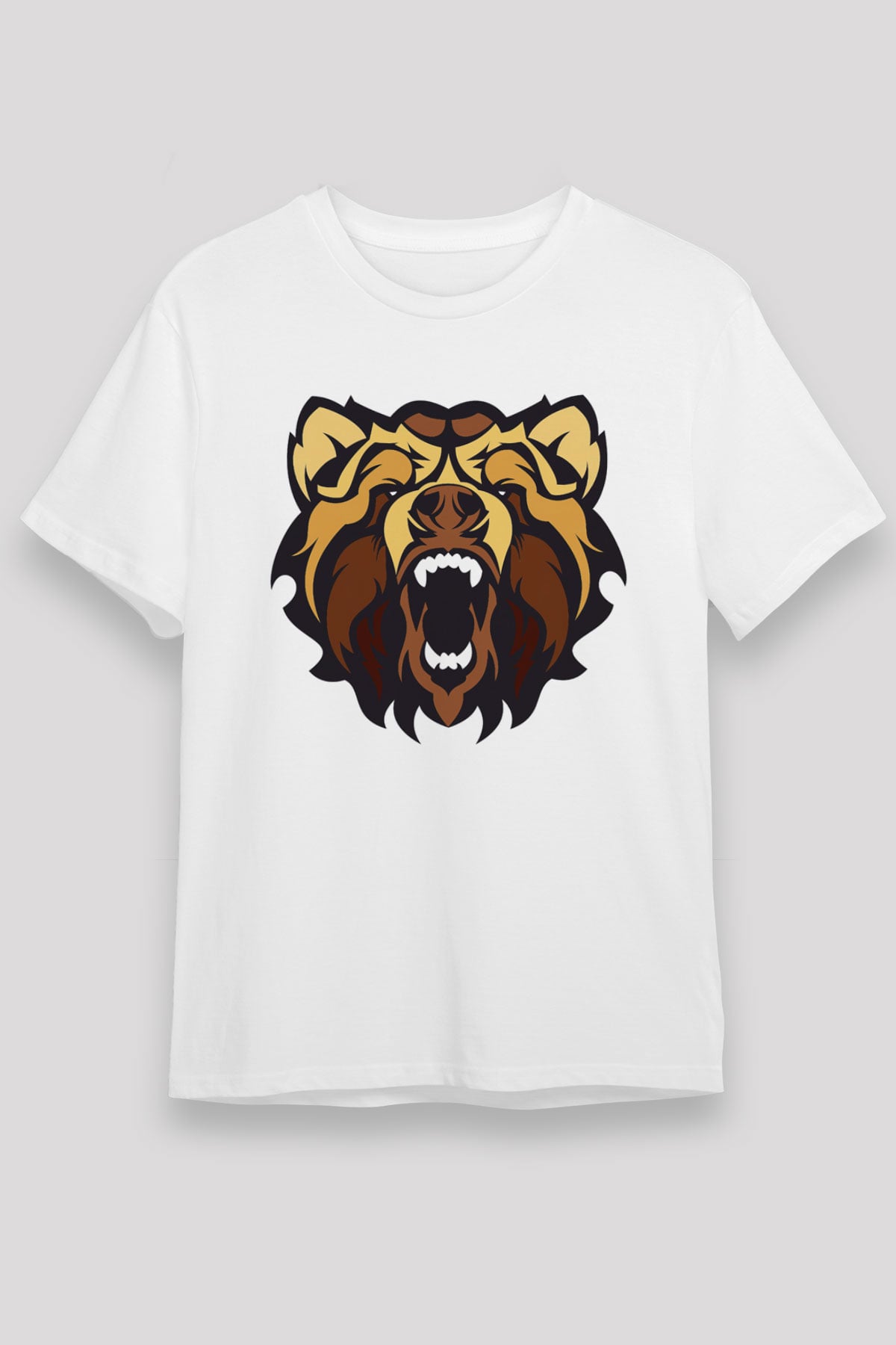 Ayı Beyaz Unisex Tişört T-Shirt - TişörtFabrikası