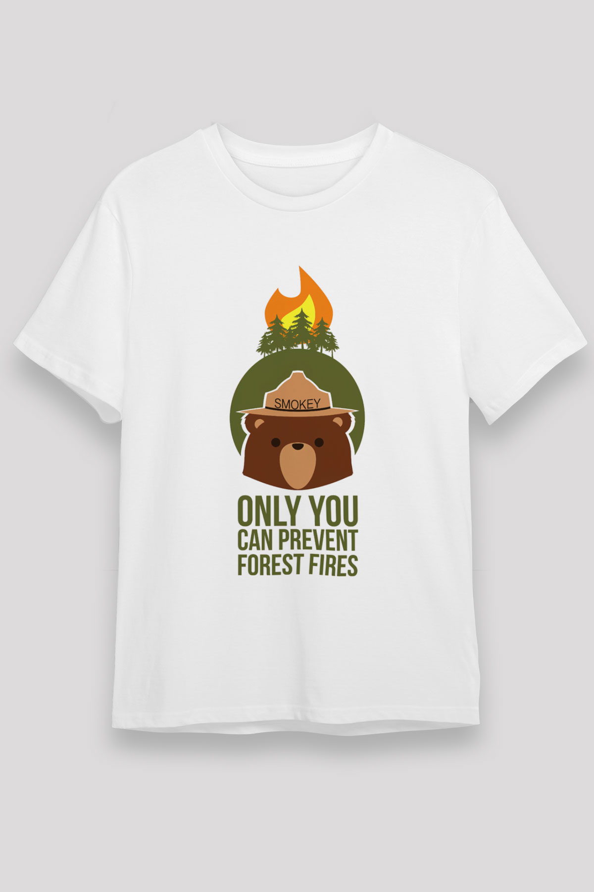 Ayı Beyaz Unisex Tişört T-Shirt - TişörtFabrikası