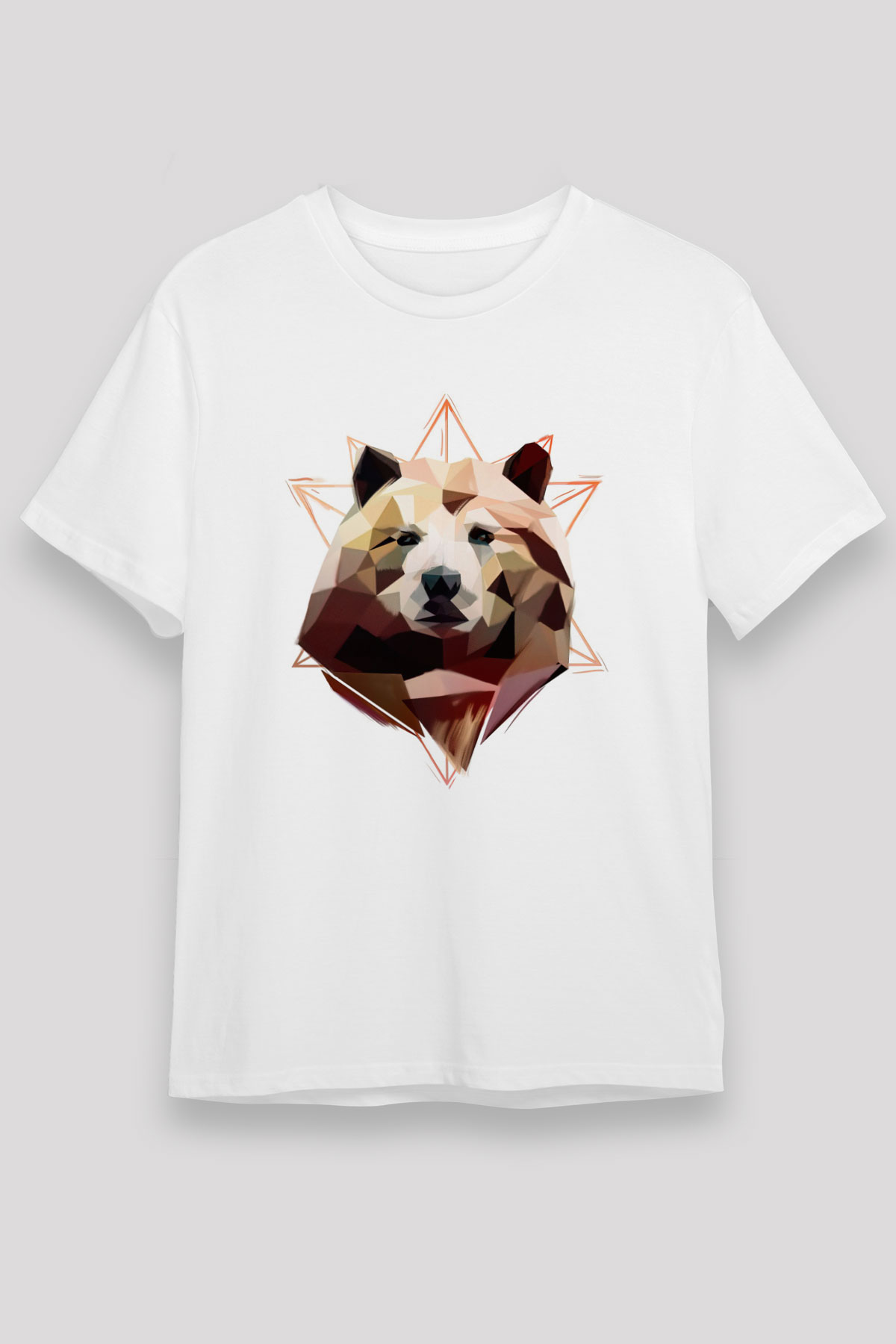 Ayı Beyaz Unisex Tişört T-Shirt - TişörtFabrikası