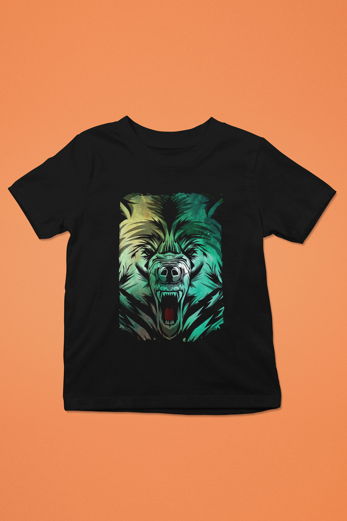 Ayı Siyah Unisex Çocuk Tişört