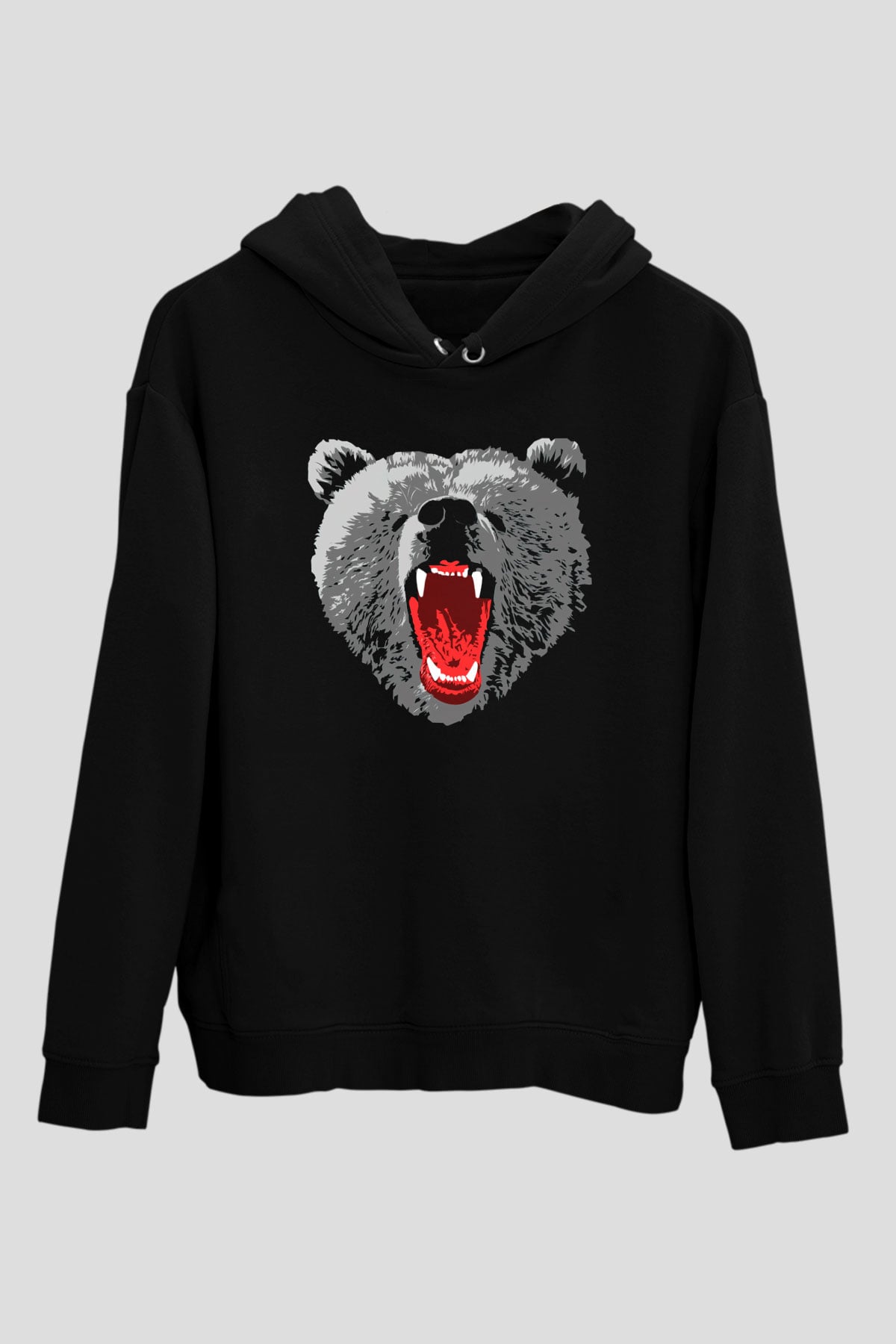 Ayı Siyah Unisex Hoodie