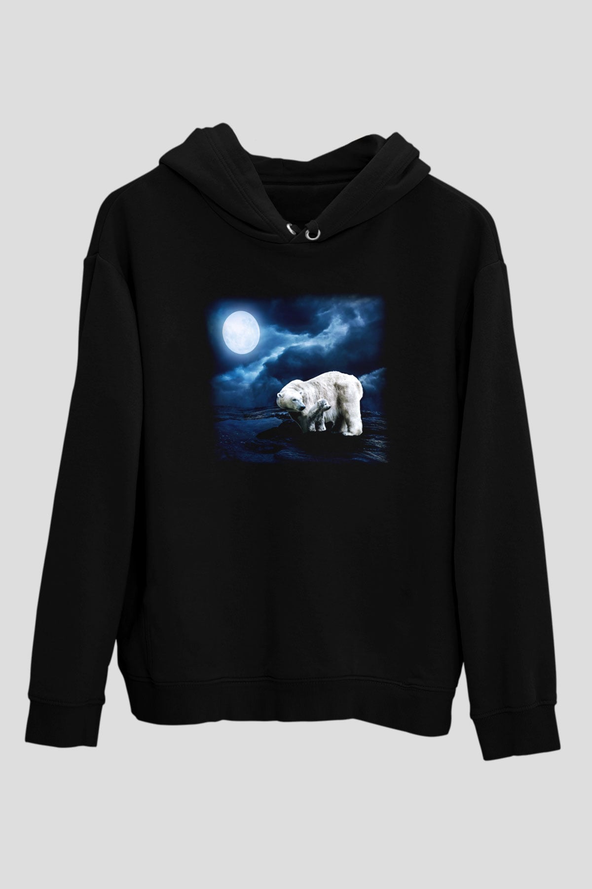 Ayı Siyah Unisex Hoodie