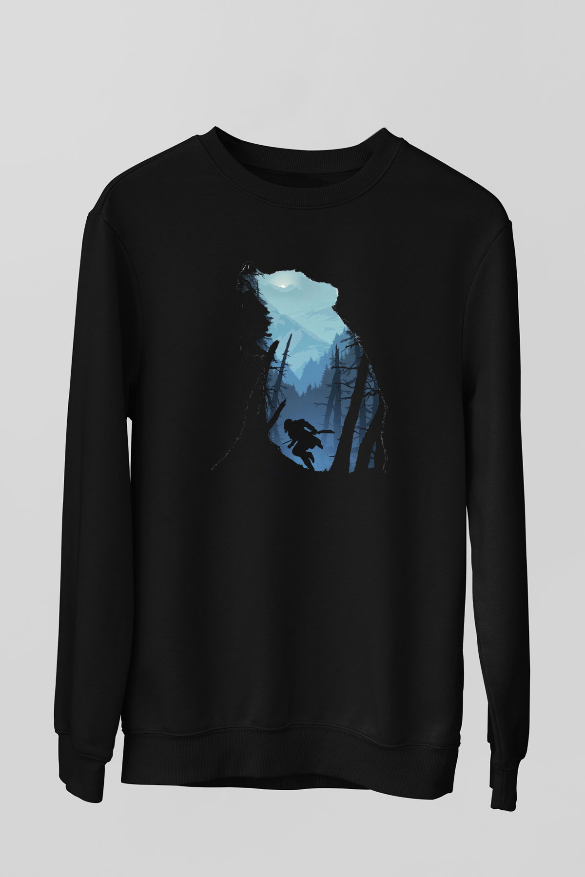 Ayı Siyah Unisex Sweatshirt