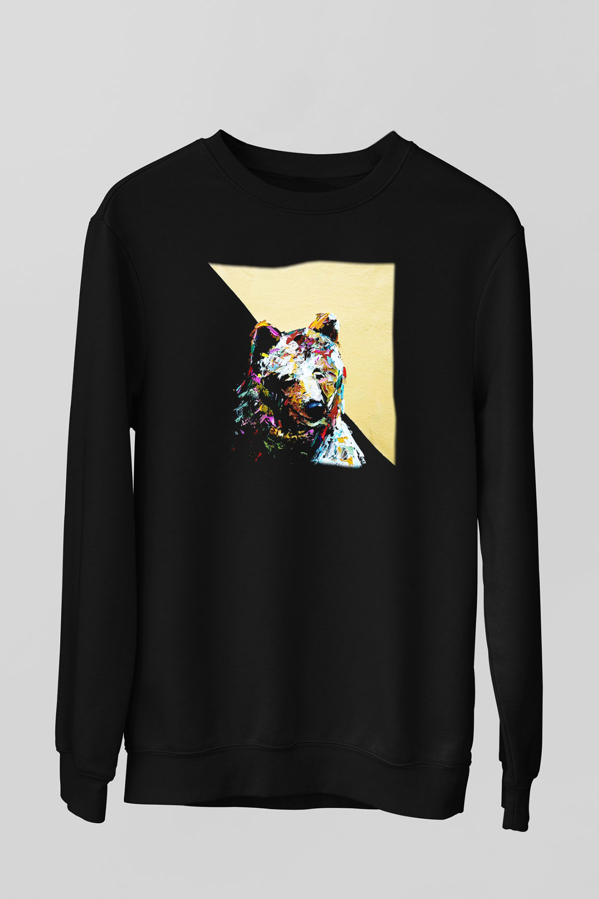 Ayı Siyah Unisex Sweatshirt