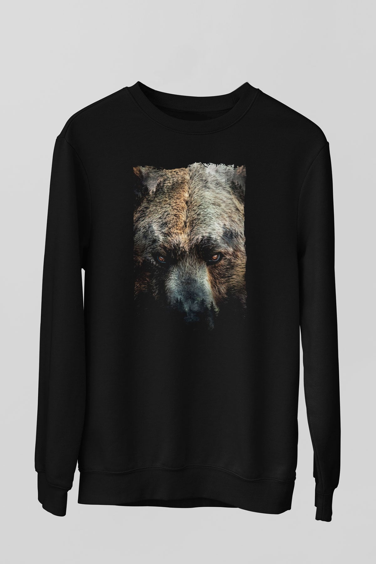 Ayı Siyah Unisex Sweatshirt