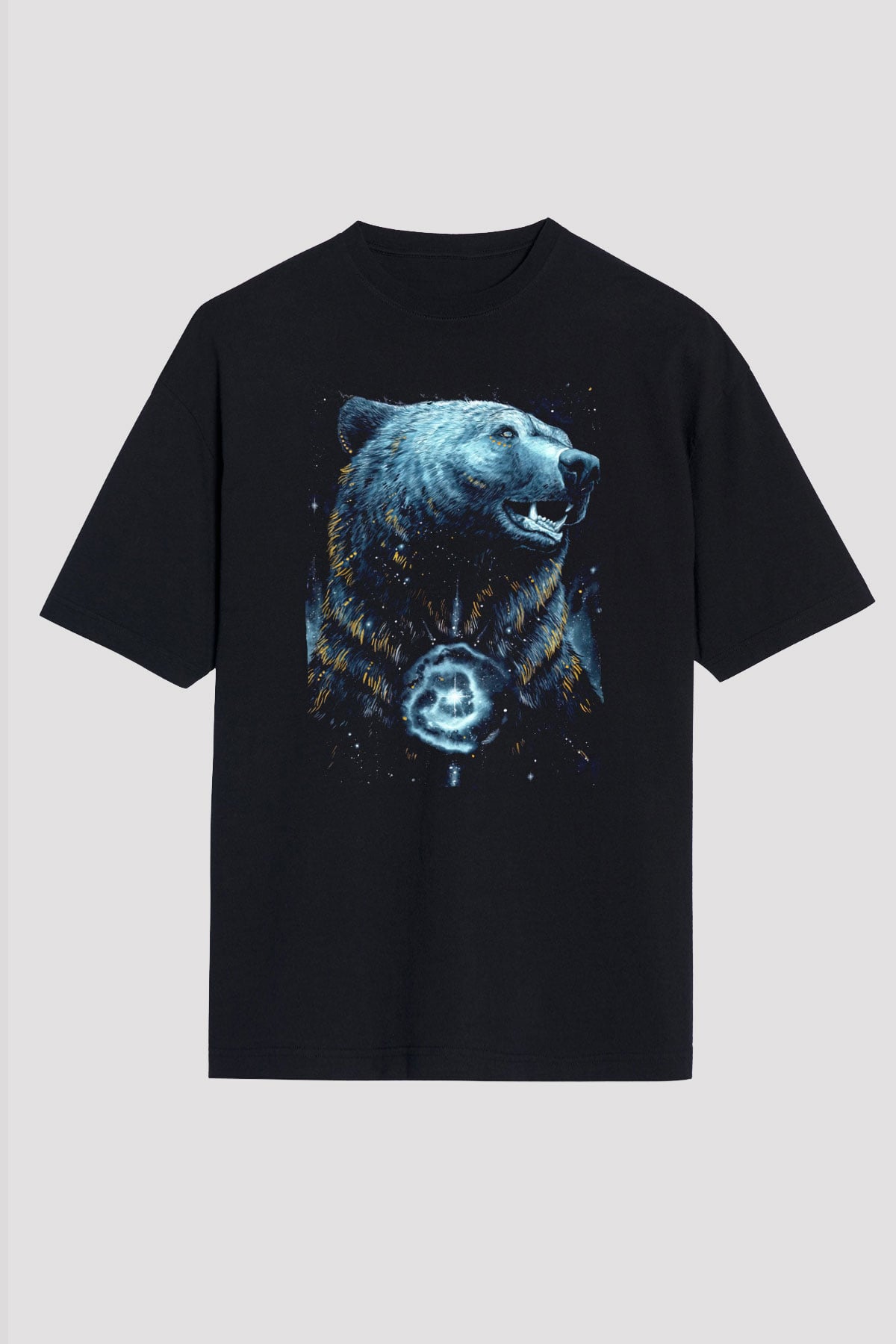 Ayı Siyah Oversize Tişört Oversize T-shirt - TişörtFabrikası