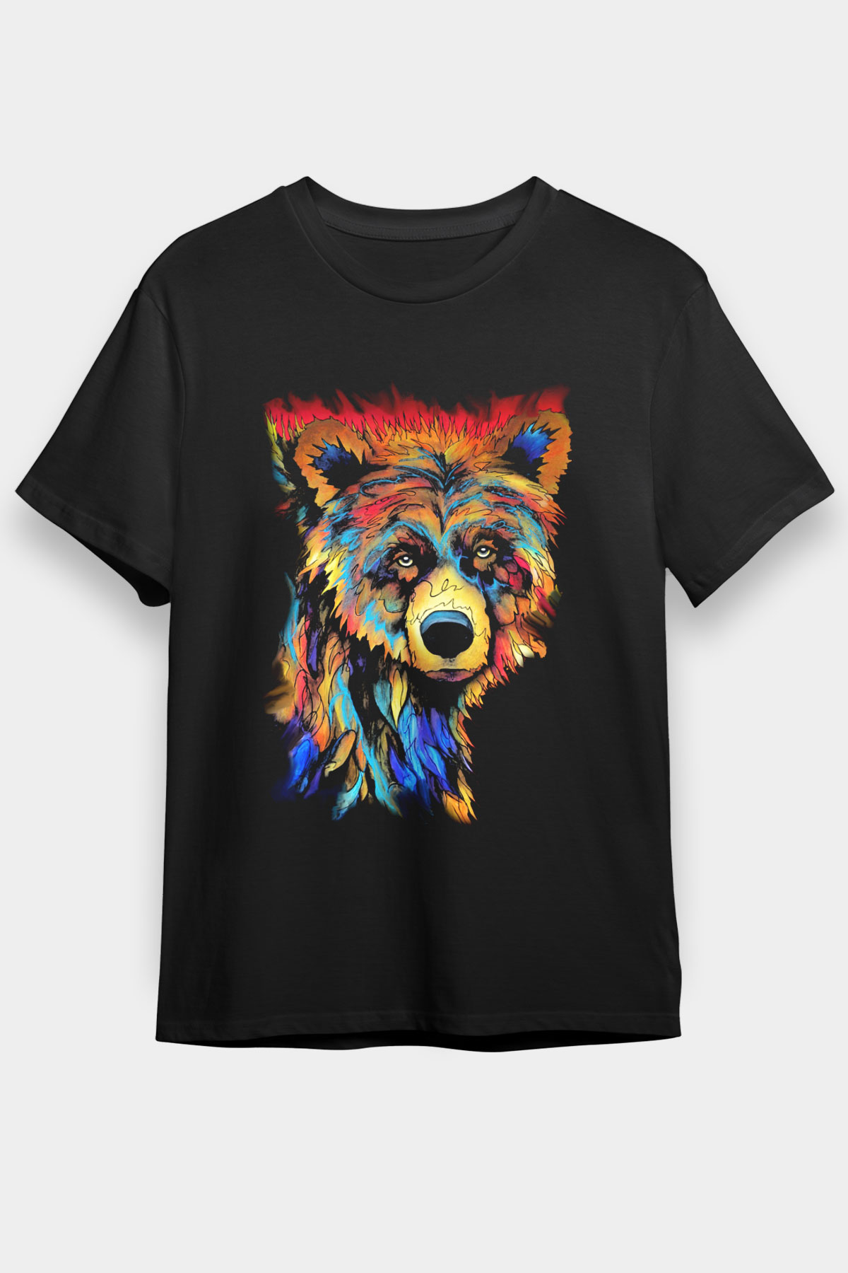 Ayı Siyah Unisex Tişört T-Shirt - TişörtFabrikası