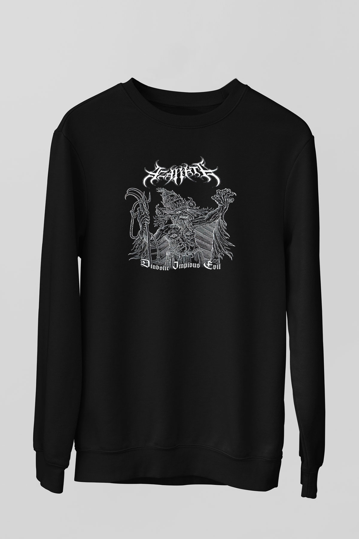 Azarath Baskılı Unisex Siyah Sweatshirt