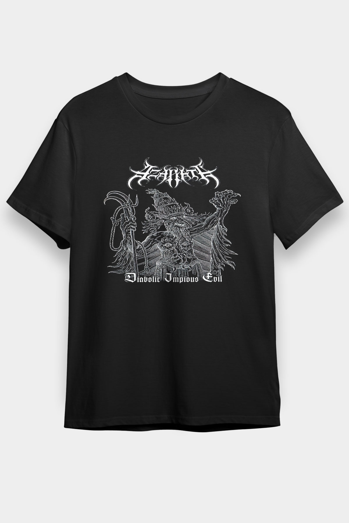 Azarath Baskılı Unisex Siyah Tişört - Tshirt