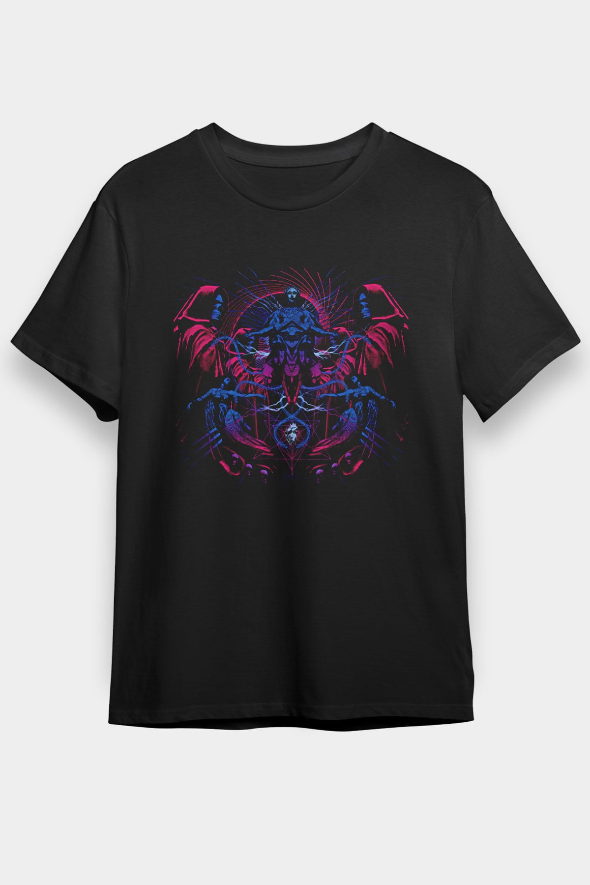Azarath Baskılı Unisex Siyah Tişört - Tshirt
