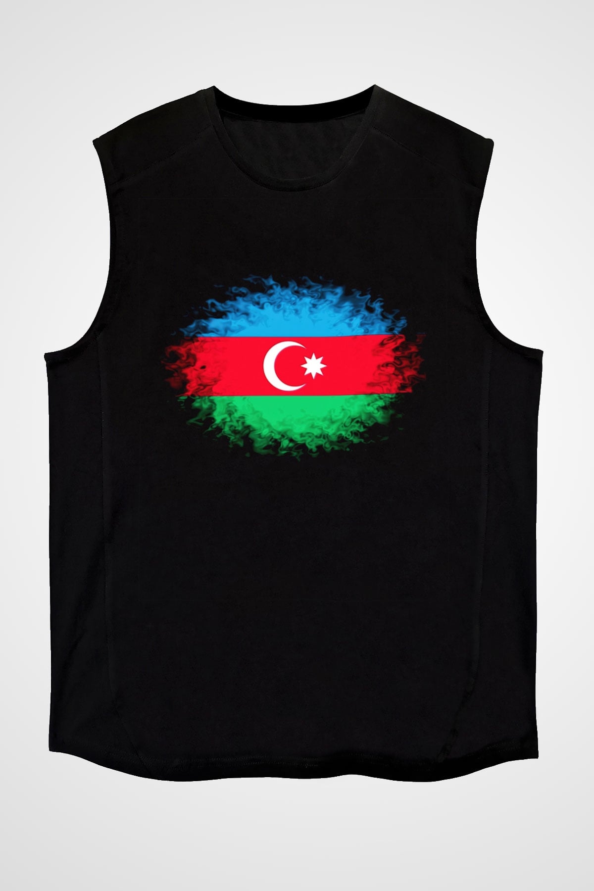 Azerbaycan Siyah Unisex Kolsuz Tişört