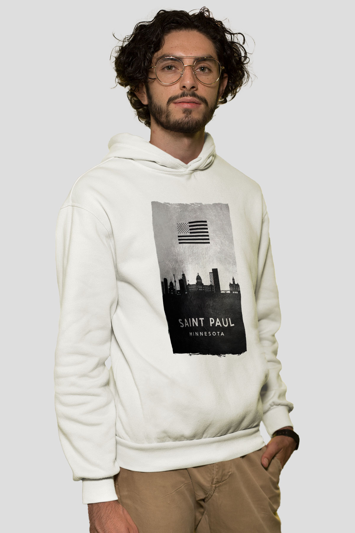 Aziz Paul Katedrali Beyaz Unisex Hoodie