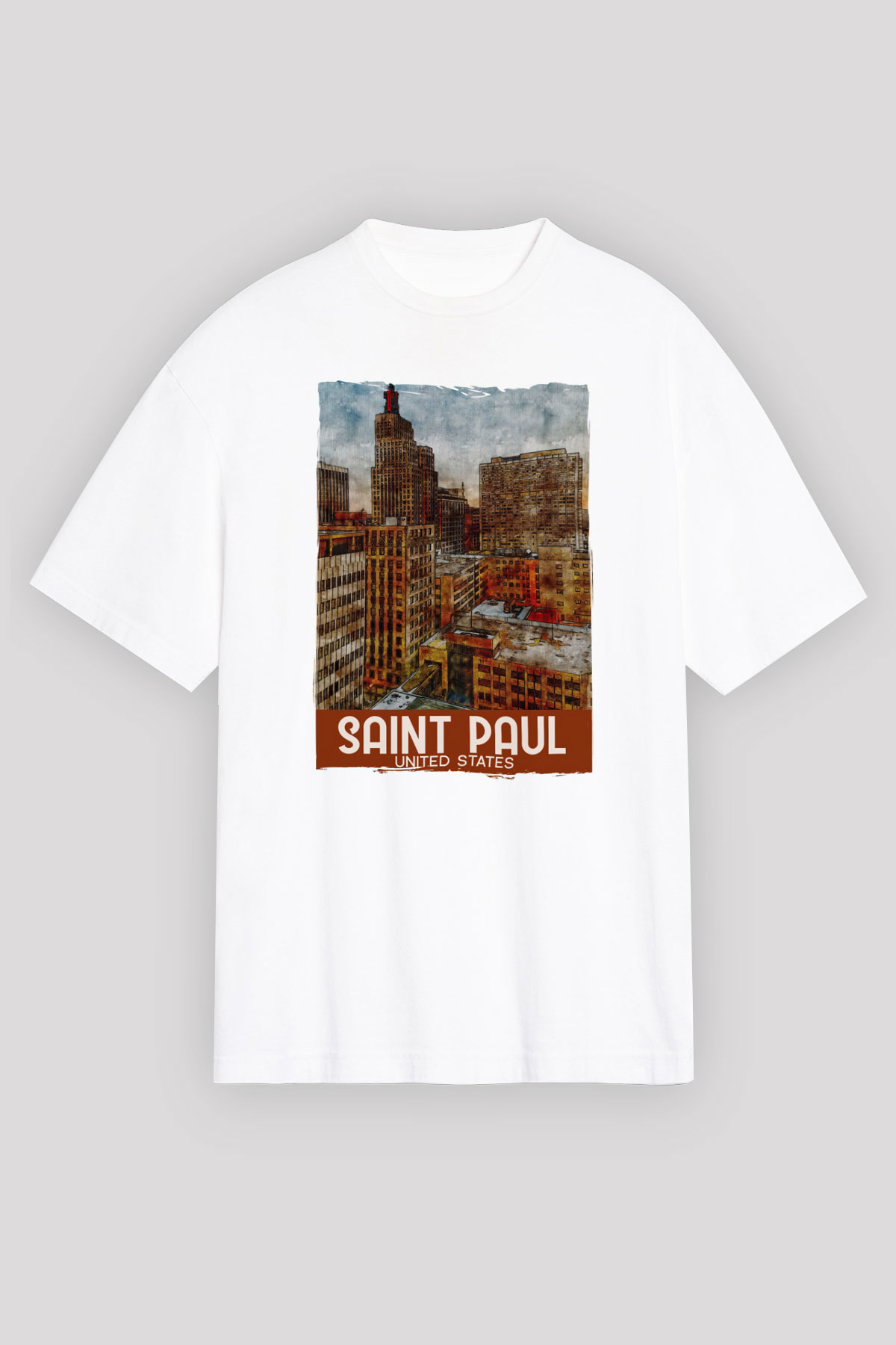 Aziz Paul Katedrali Beyaz Oversize Tişört Oversize T-shirt - TişörtFabrikası