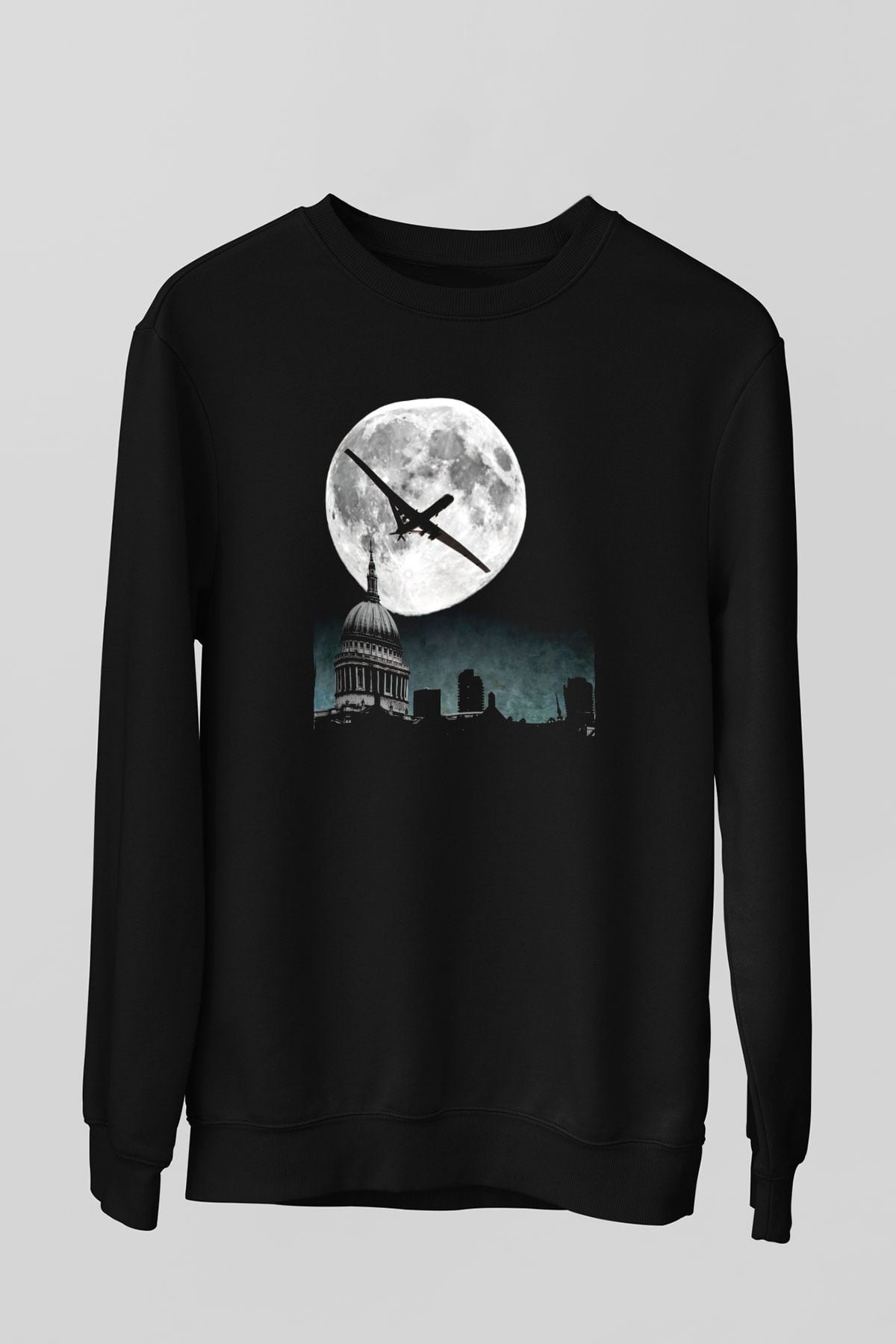 Aziz Paul Katedrali Siyah Unisex Sweatshirt