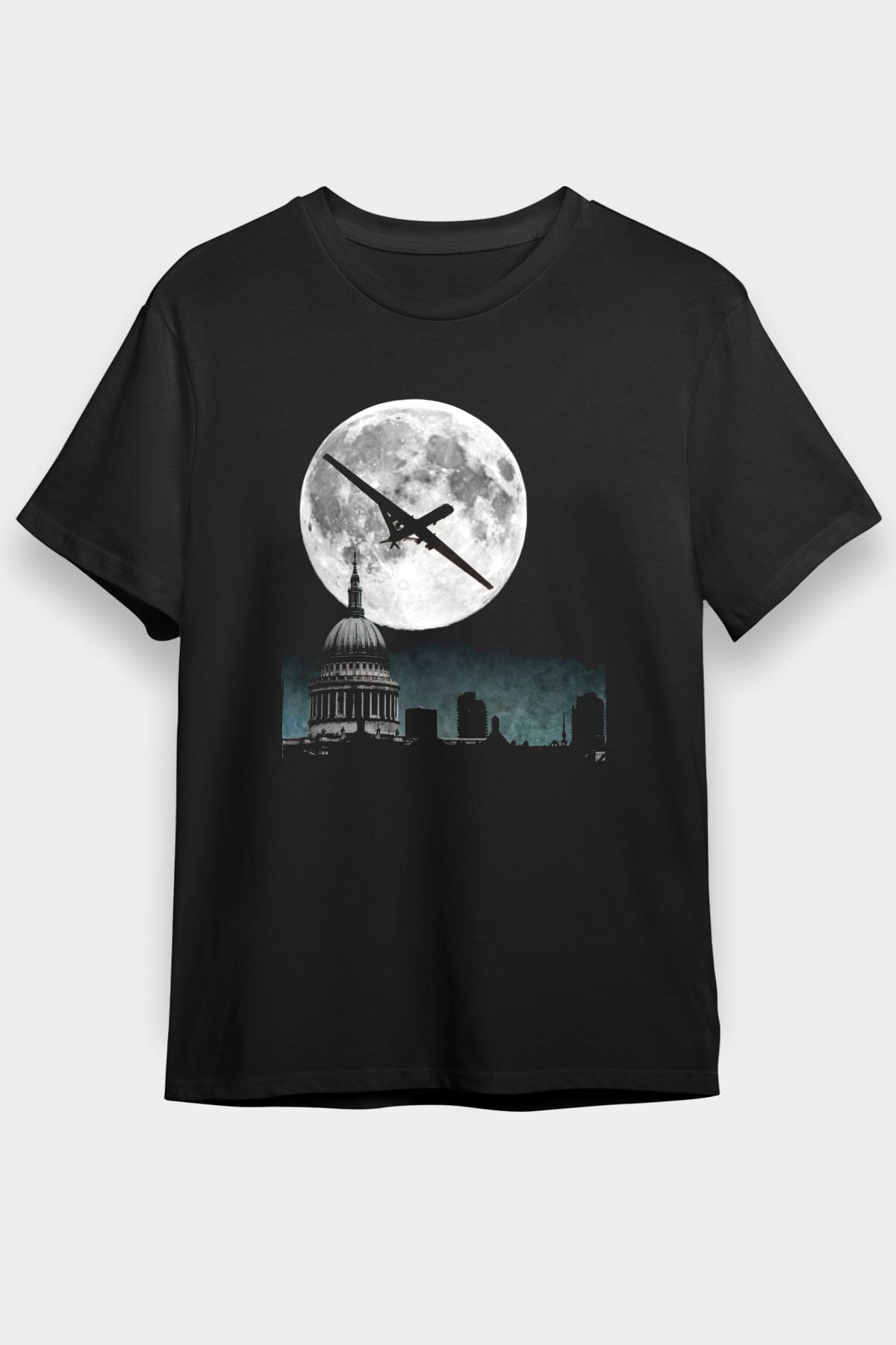 Aziz Paul Katedrali Siyah Unisex Tişört T-Shirt - TişörtFabrikası