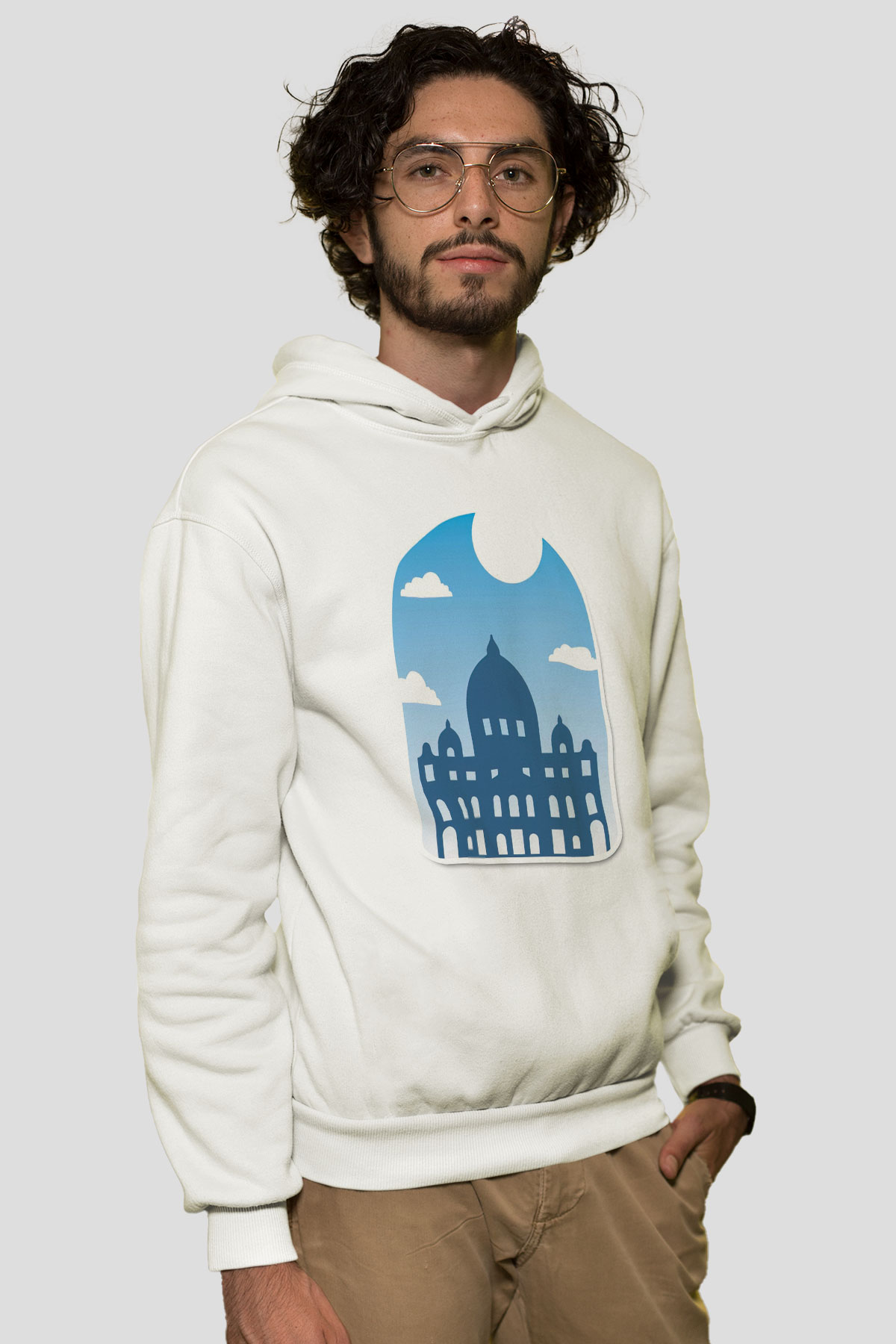 Aziz Petrus Bazilikası Beyaz Unisex Hoodie