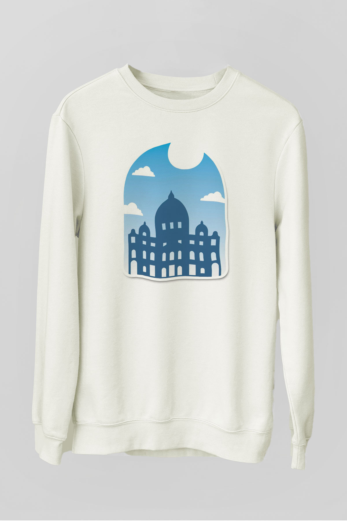 Aziz Petrus Bazilikası Beyaz Unisex Sweatshirt