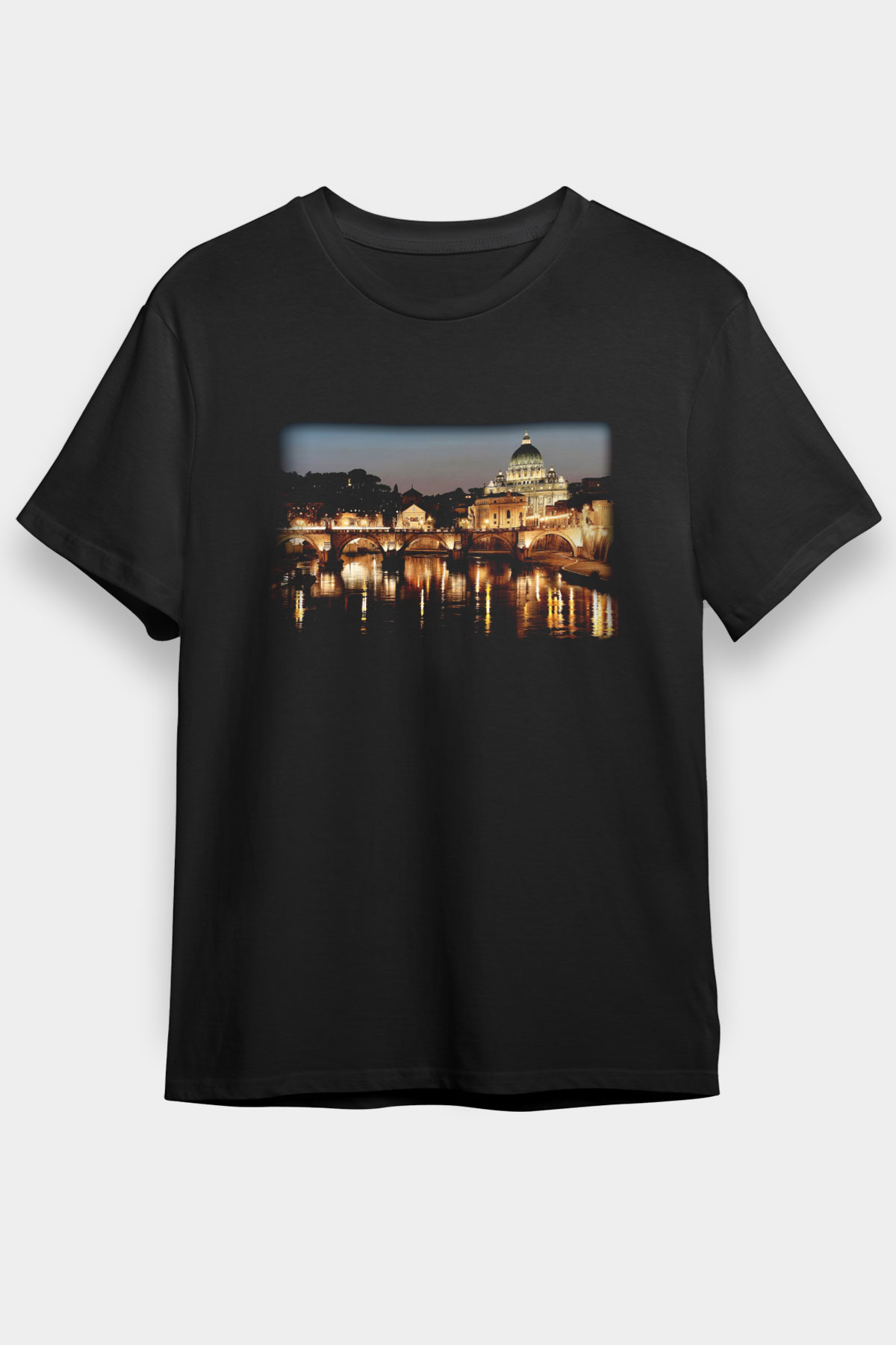 Aziz Petrus Bazilikası Siyah Unisex Tişört T-Shirt - TişörtFabrikası