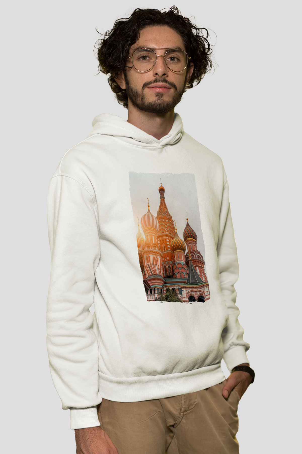 Aziz Vasil Katedrali Beyaz Unisex Hoodie