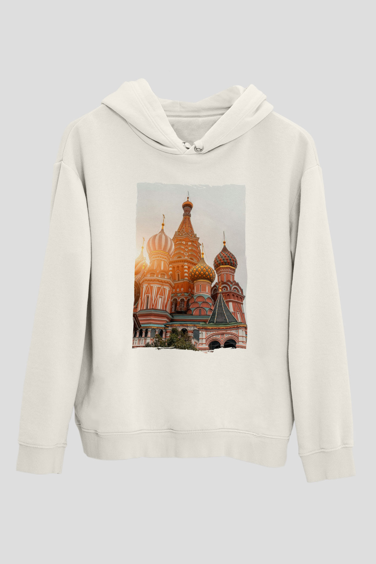Aziz Vasil Katedrali Beyaz Unisex Hoodie