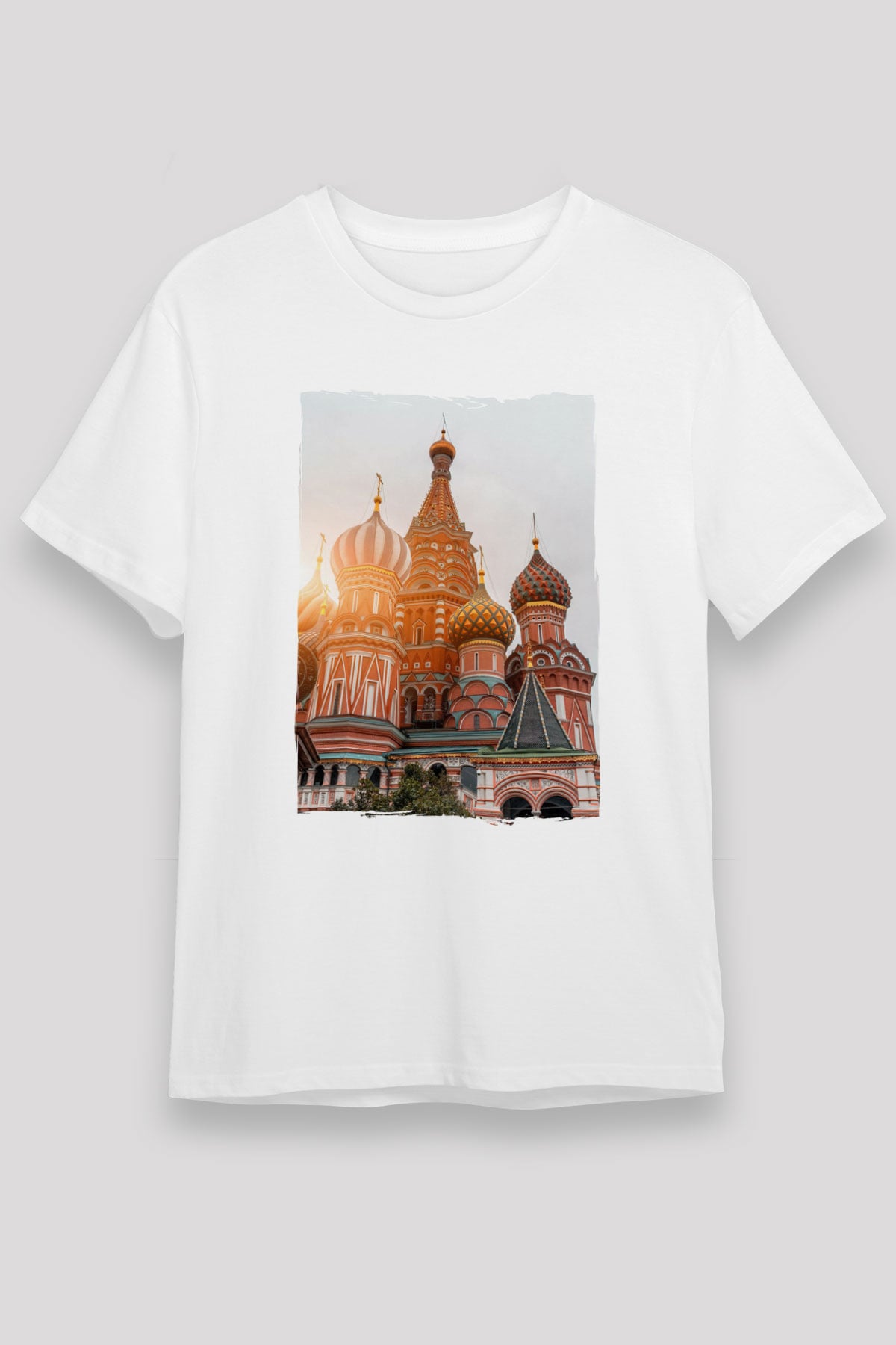 Aziz Vasil Katedrali Beyaz Unisex Tişört T-Shirt - TişörtFabrikası