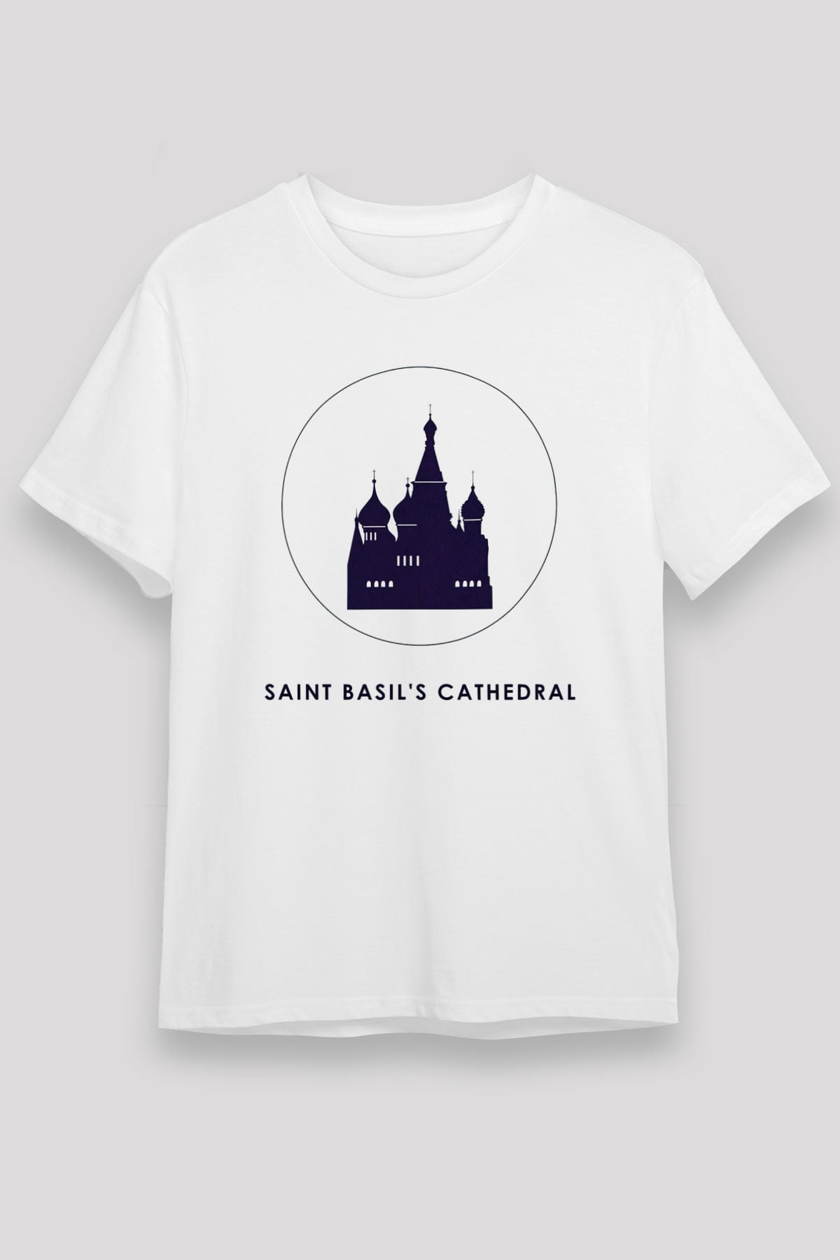 Aziz Vasil Katedrali Beyaz Unisex Tişört T-Shirt - TişörtFabrikası