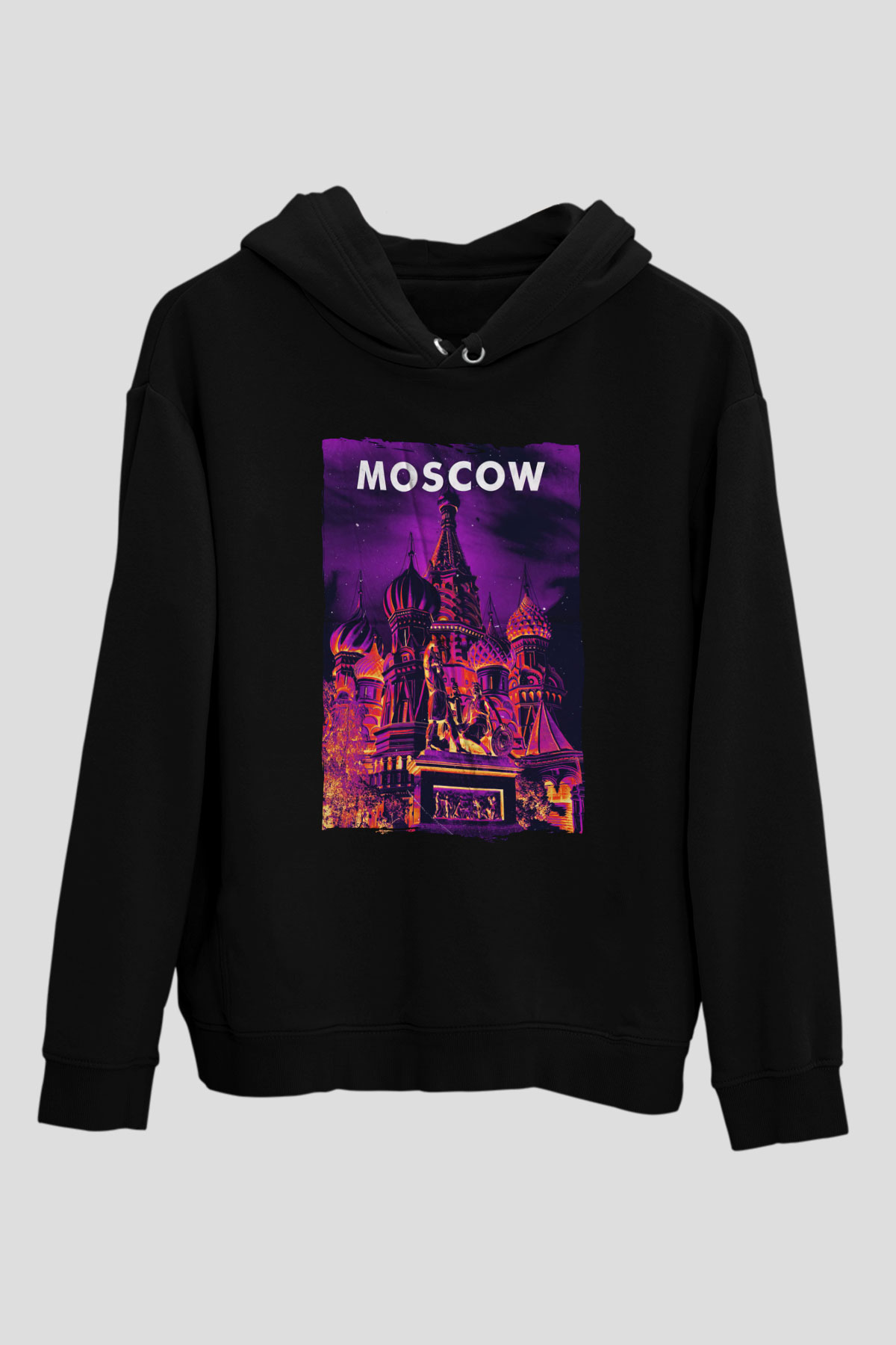 Aziz Vasil Katedrali Siyah Unisex Hoodie
