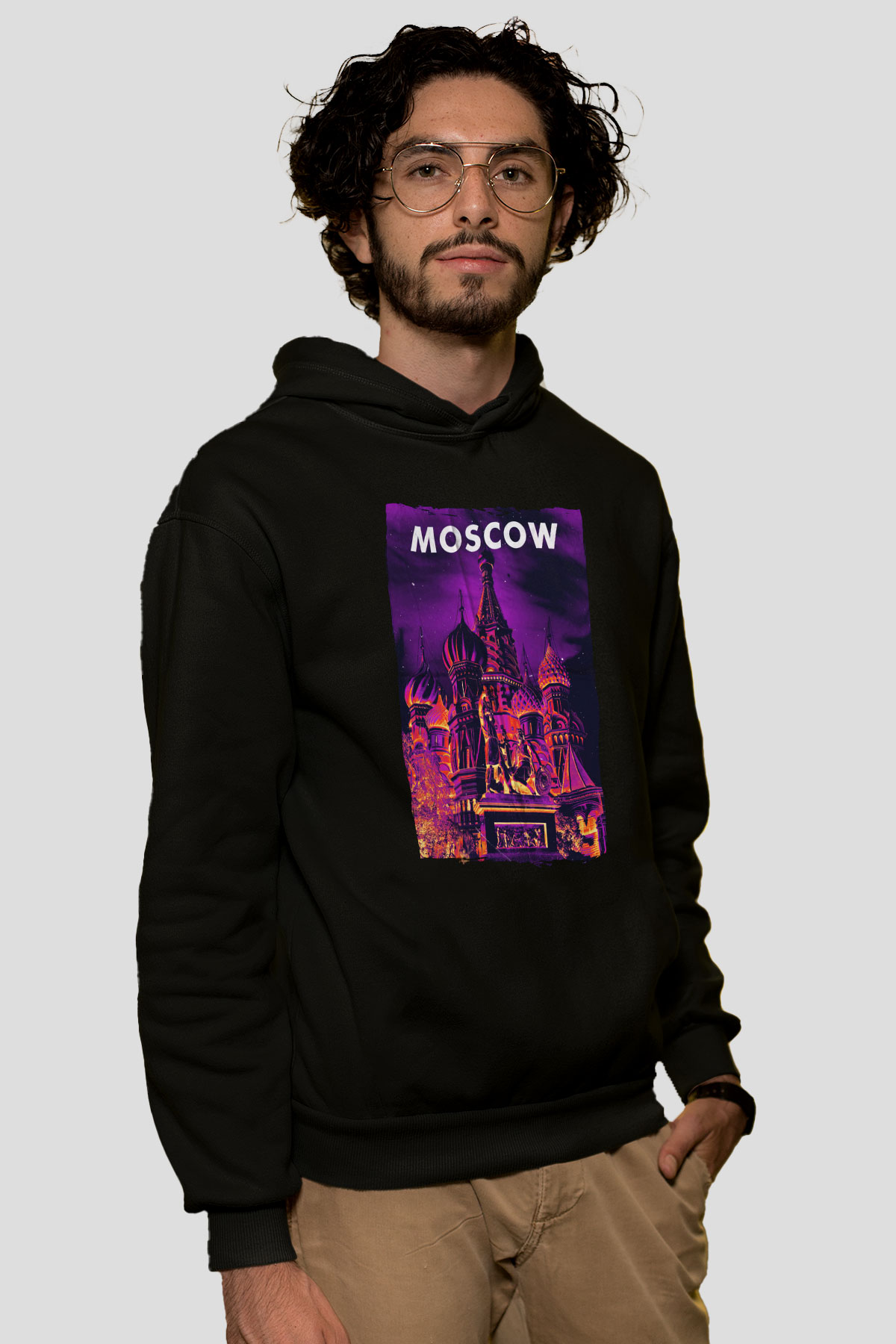 Aziz Vasil Katedrali Siyah Unisex Hoodie