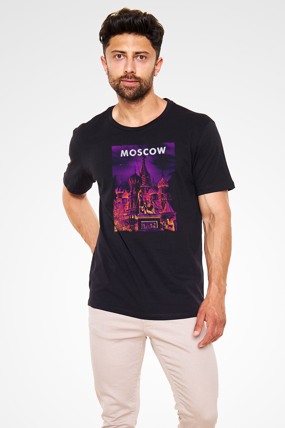 Aziz Vasil Katedrali Siyah Unisex Tişört T-Shirt - TişörtFabrikası