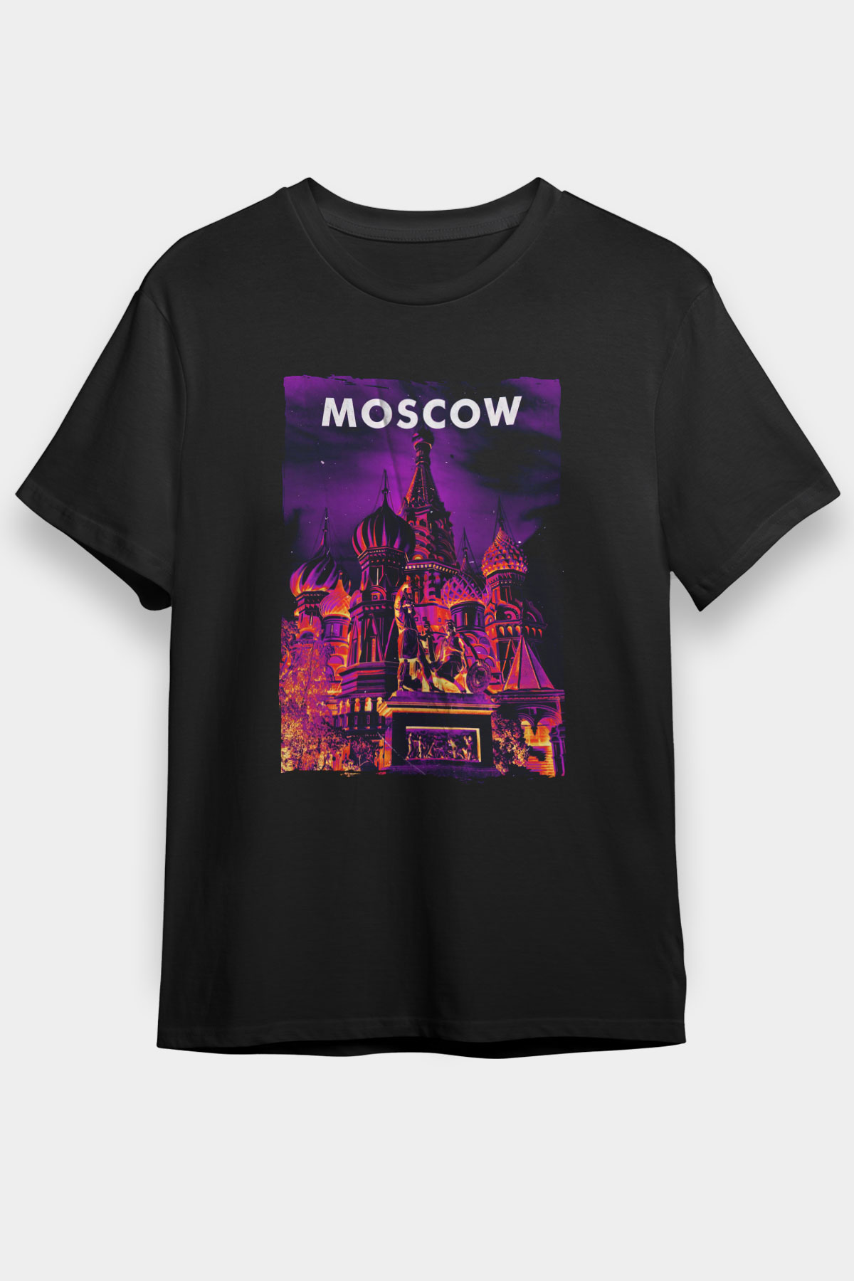 Aziz Vasil Katedrali Siyah Unisex Tişört T-Shirt - TişörtFabrikası