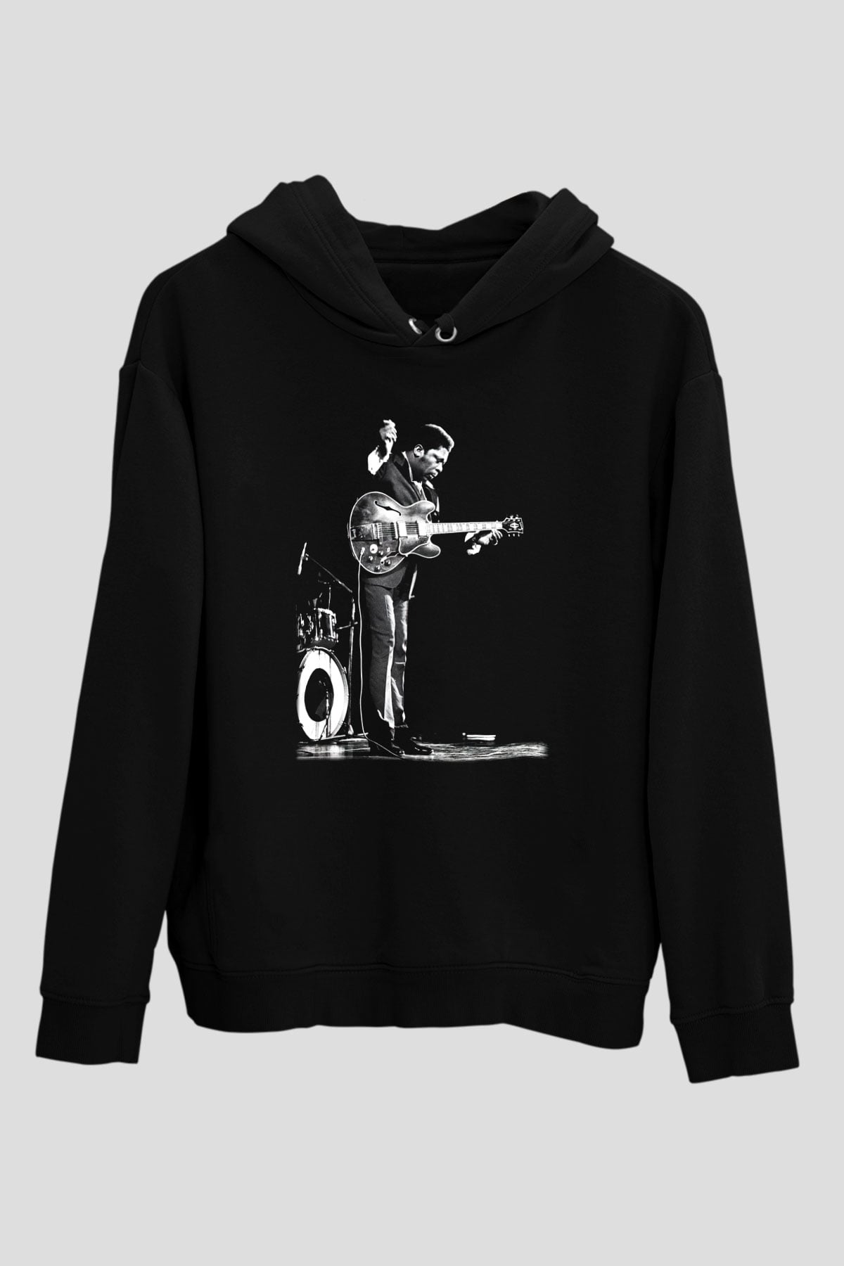 B.B. King Siyah Unisex Hoodie