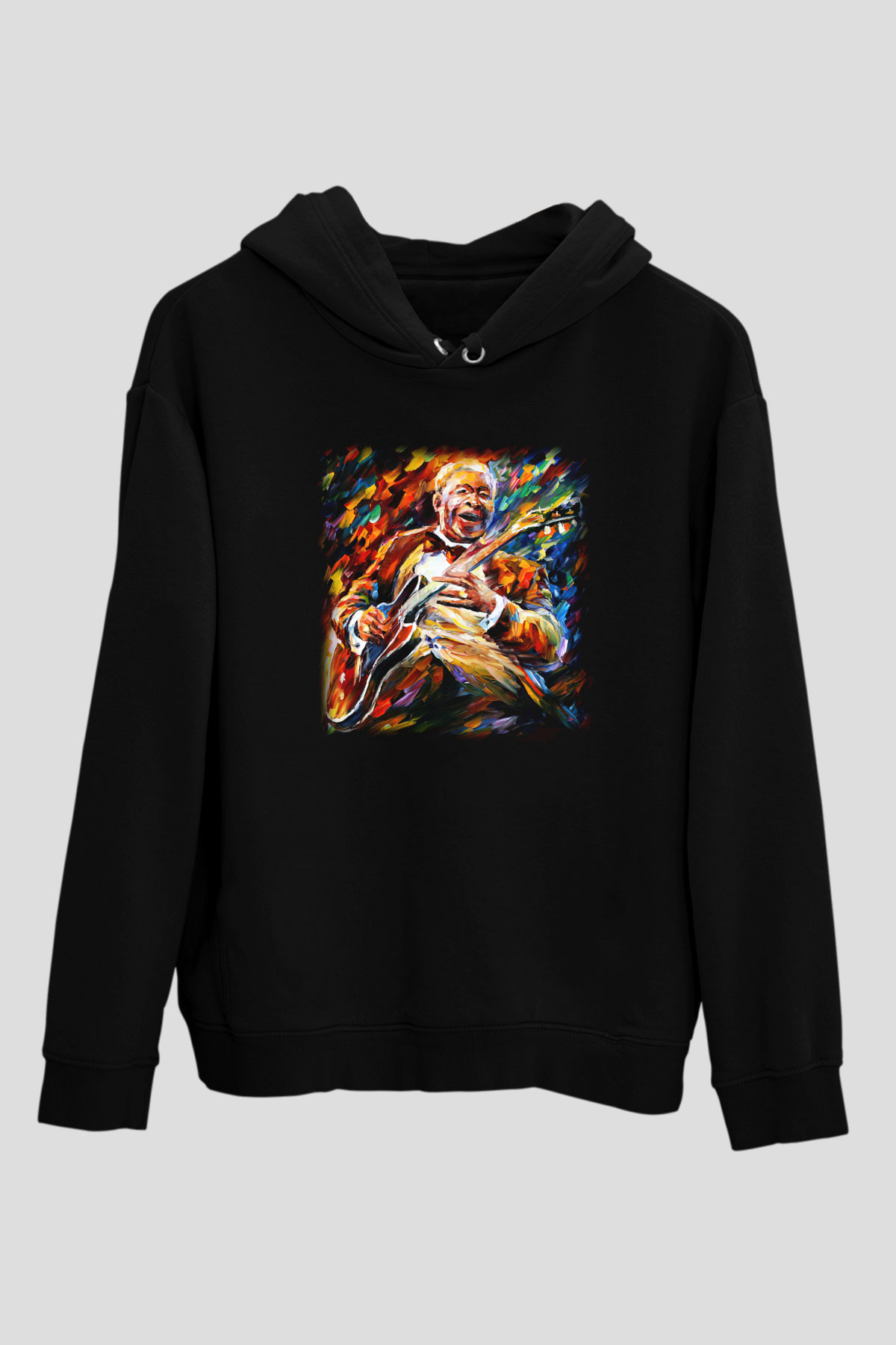 B.B. King Siyah Unisex Hoodie