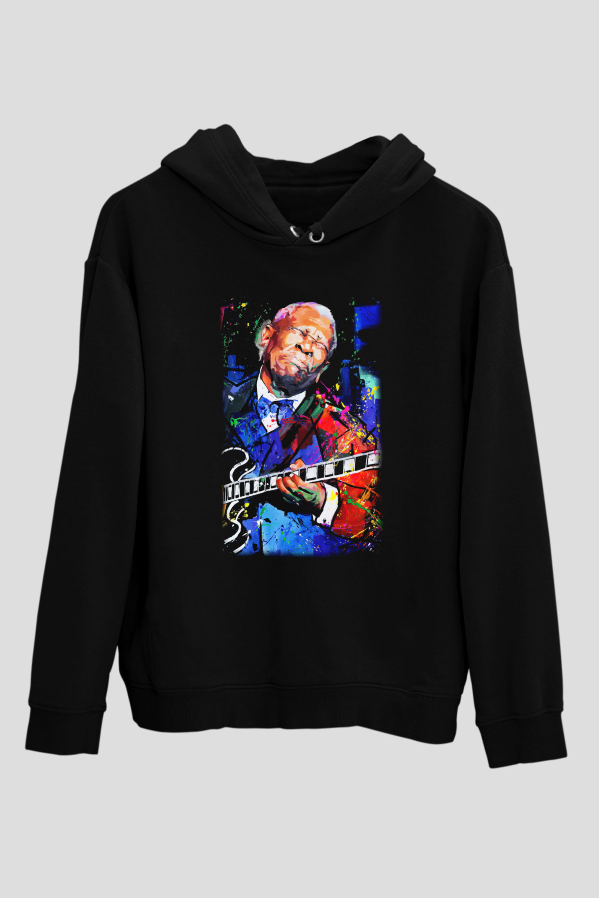 B.B. King Siyah Unisex Hoodie
