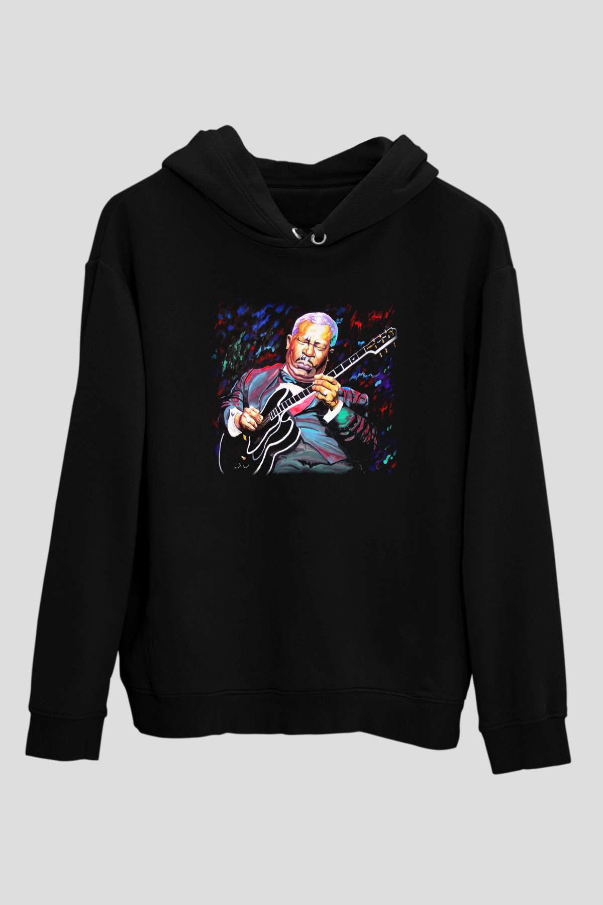 B.B. King Siyah Unisex Hoodie