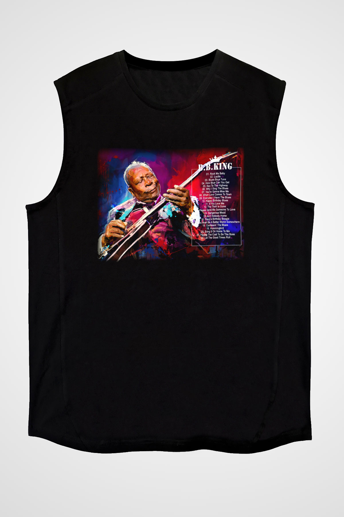 B.B. King Siyah Unisex Kolsuz Tişört