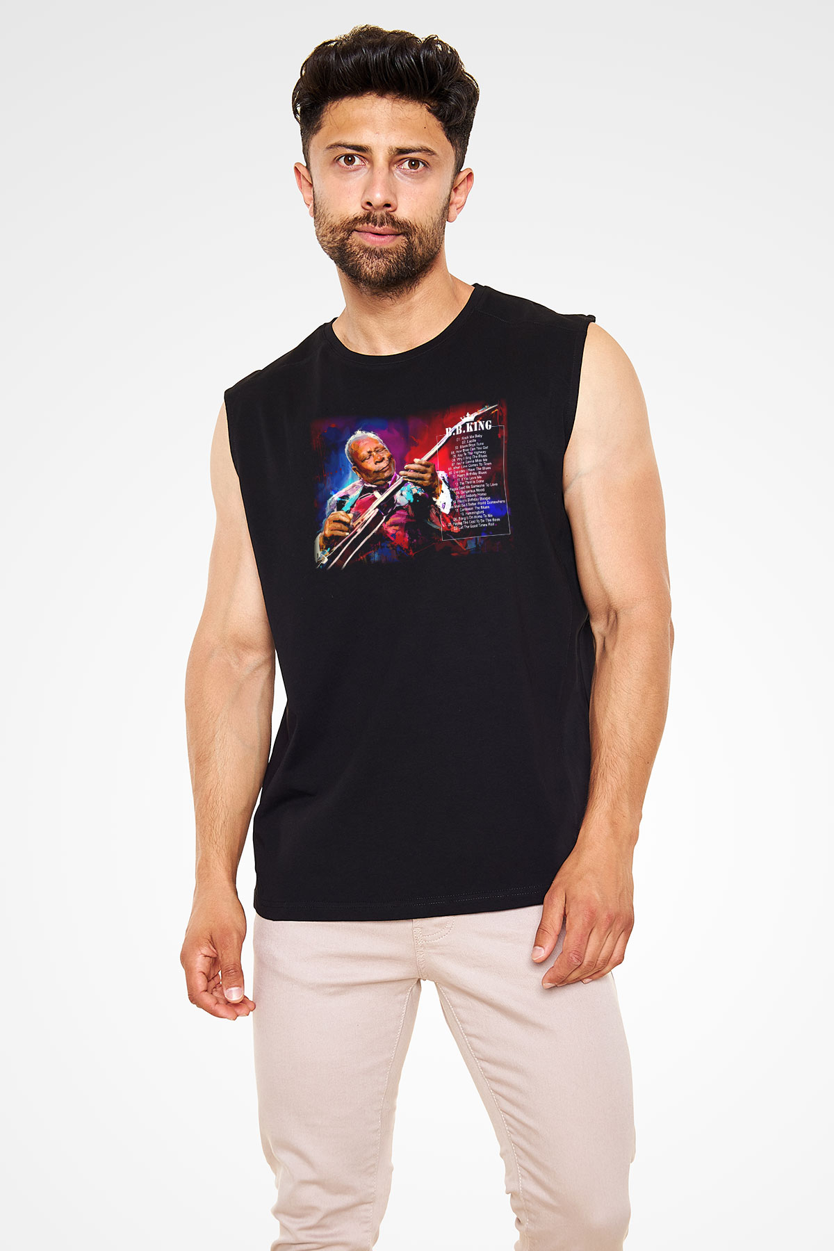 B.B. King Siyah Unisex Kolsuz Tişört