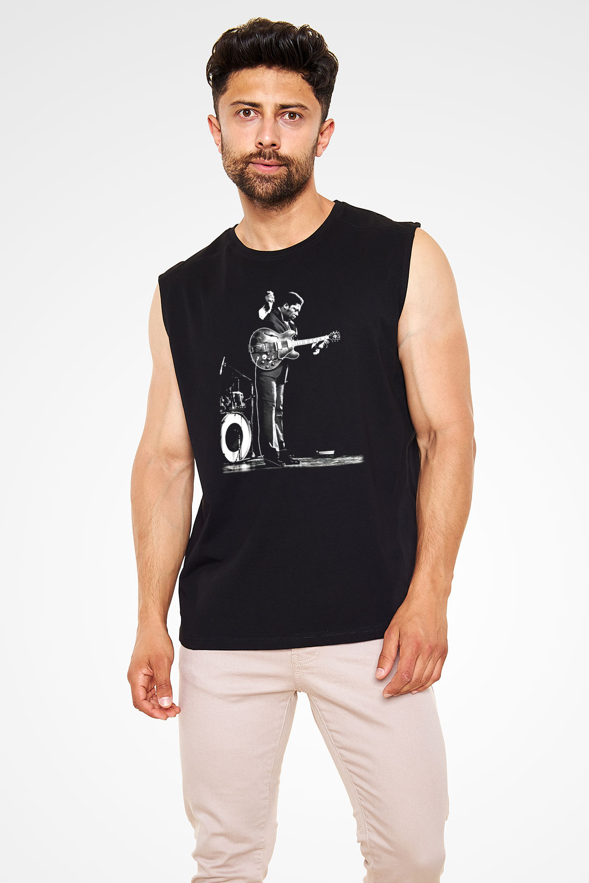 B.B. King Siyah Unisex Kolsuz Tişört