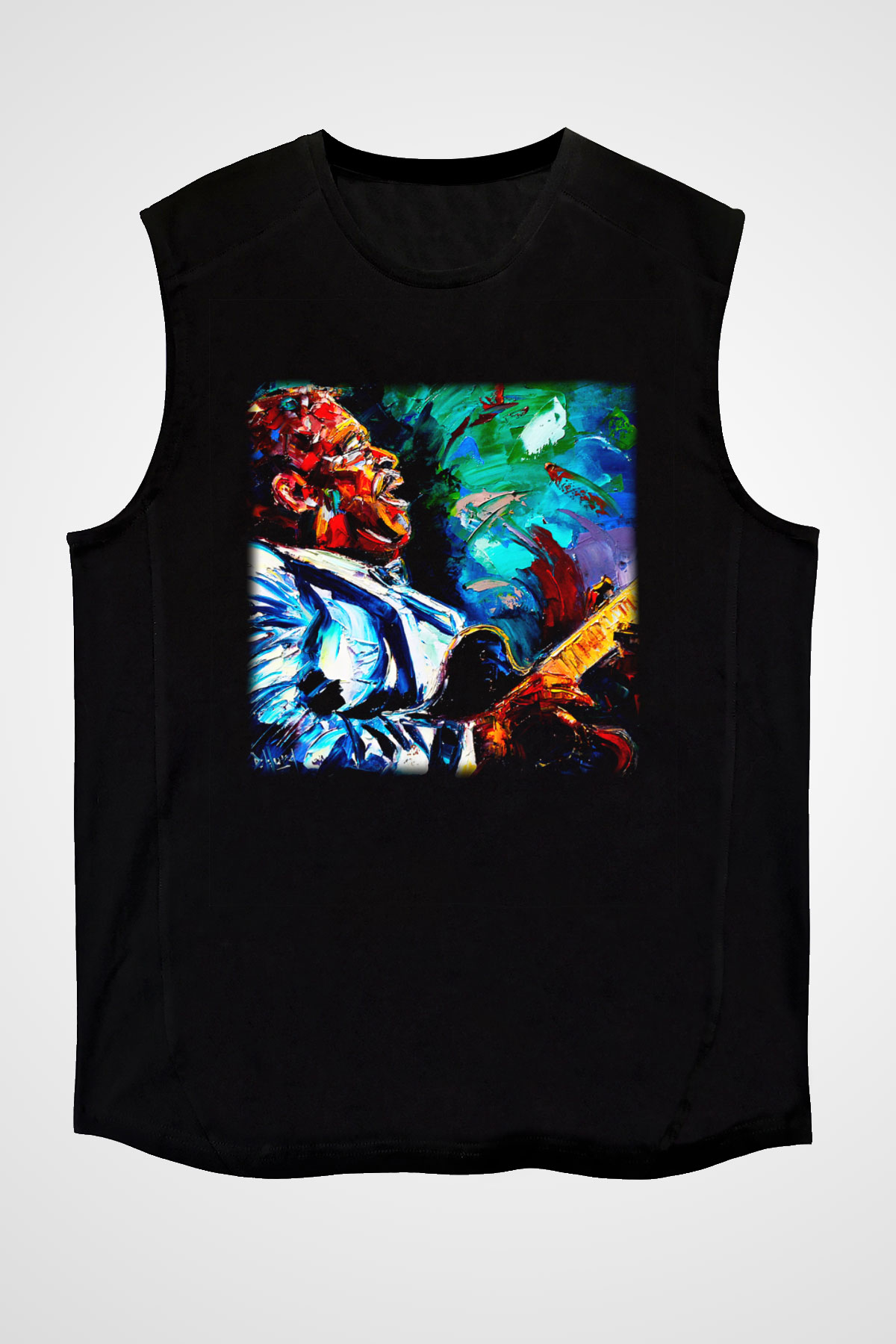 B.B. King Siyah Unisex Kolsuz Tişört