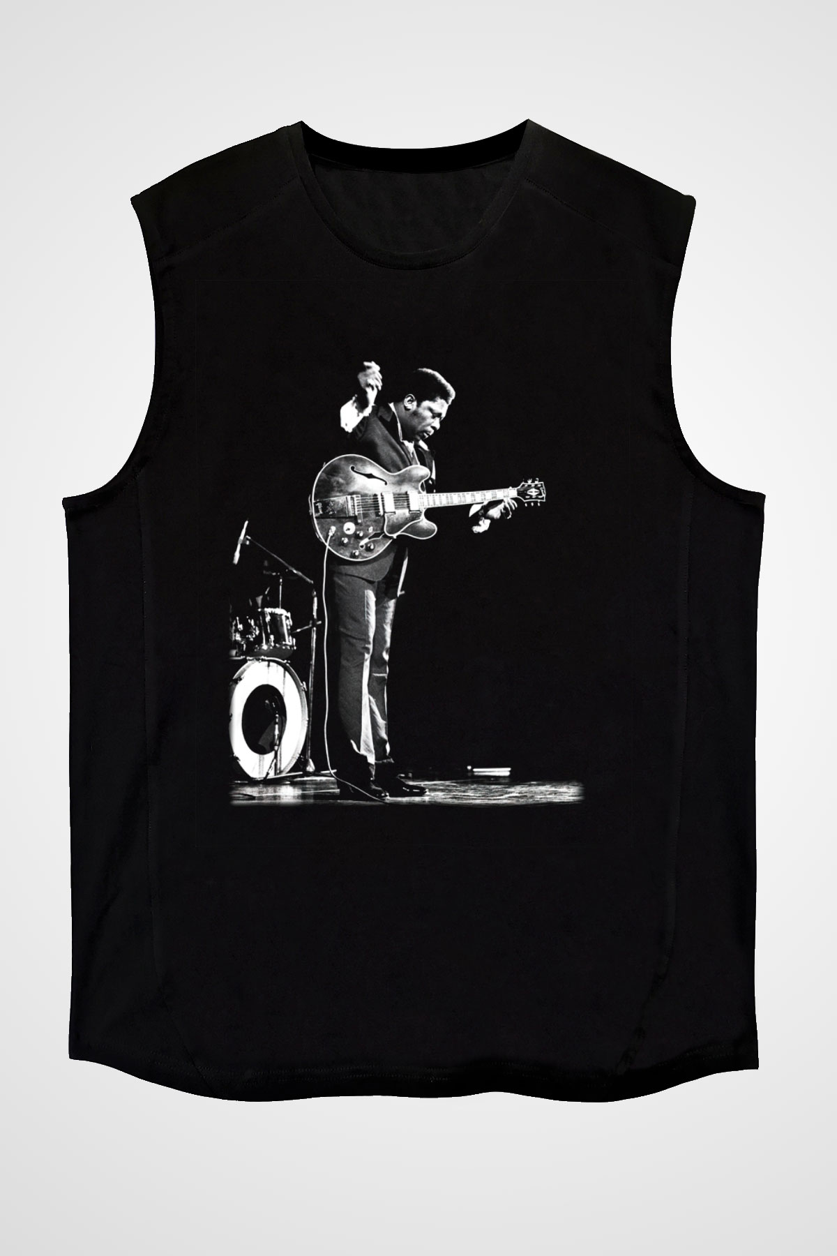 B.B. King Siyah Unisex Kolsuz Tişört