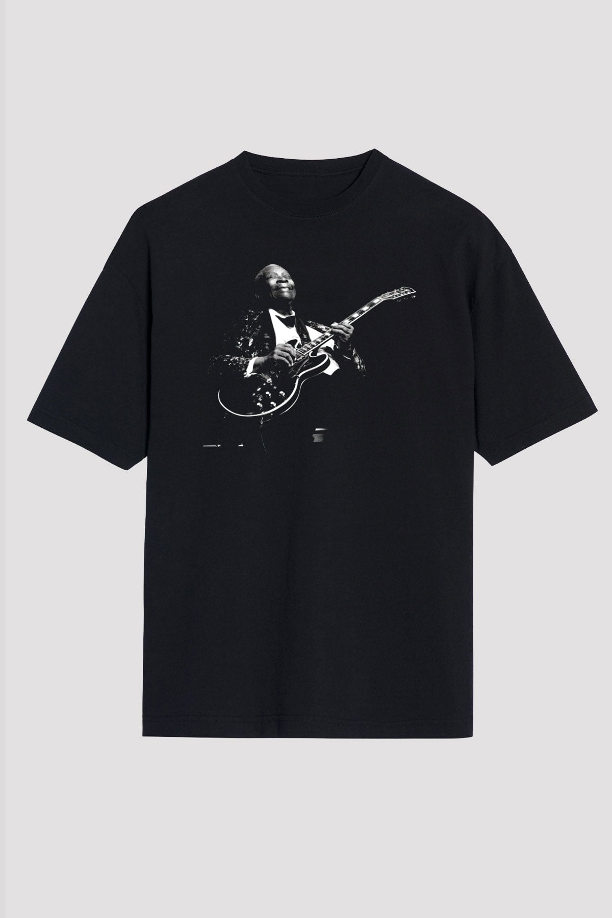 B.B. King Siyah Unisex Oversize Tişört T-Shirt